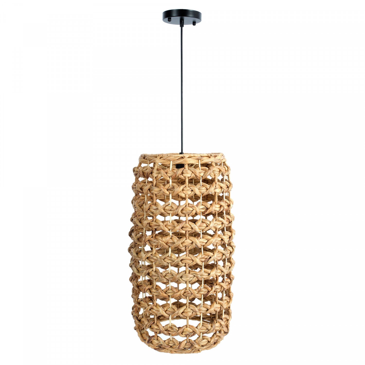 Aubriche Long Chandelier - Natural Crystal Pendant Light Fixture for Dining Room, Living Room & Bedroom | Elegant Home Decor Lighting