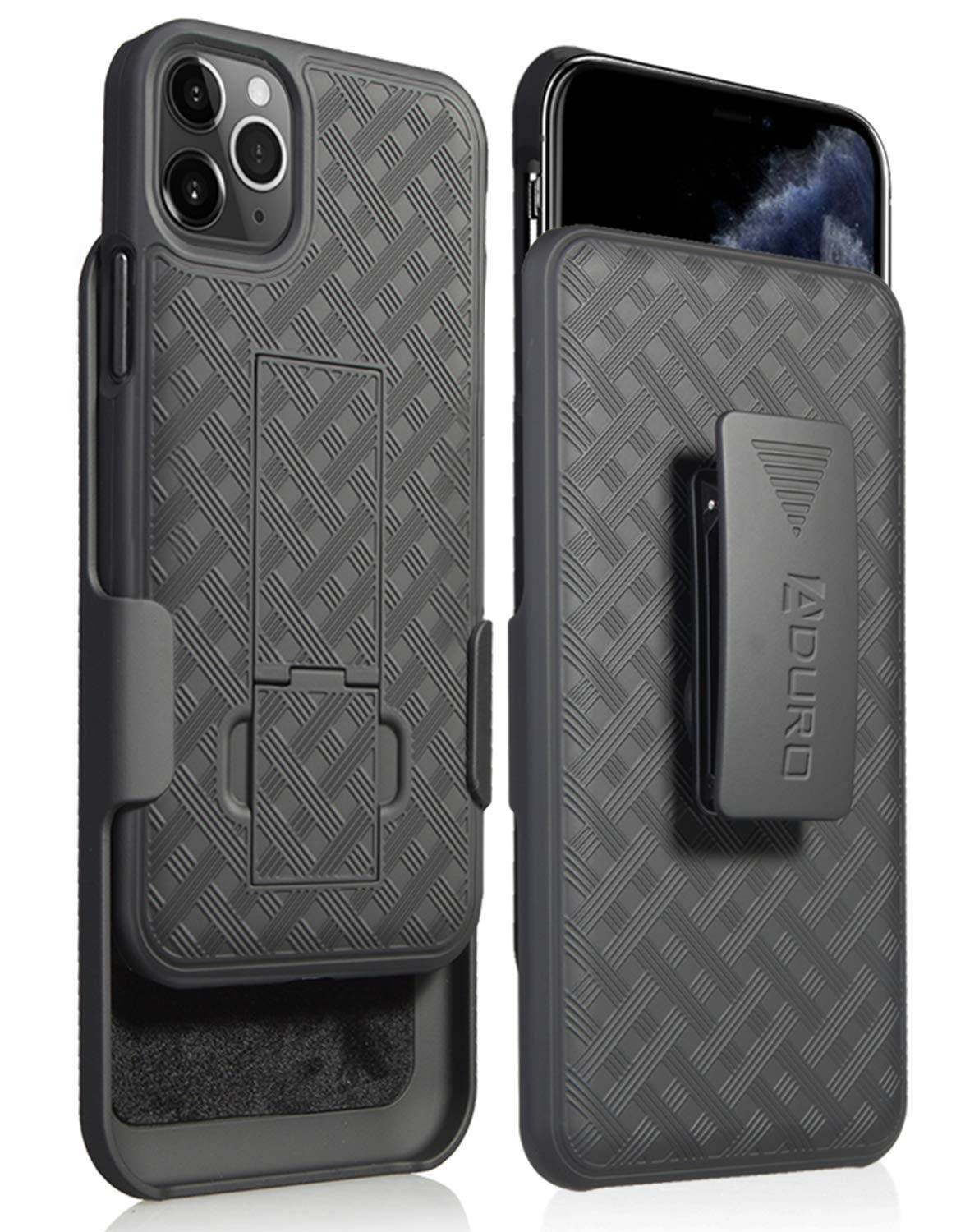 Aduro Slim Shell Combo Case & Swivel Belt Clip Holster for iPhone 11 Pro - Built-in Kickstand | Protective Cover for Apple iPhone 11 Pro | Perfect for Work, Travel & Outdoor Activities