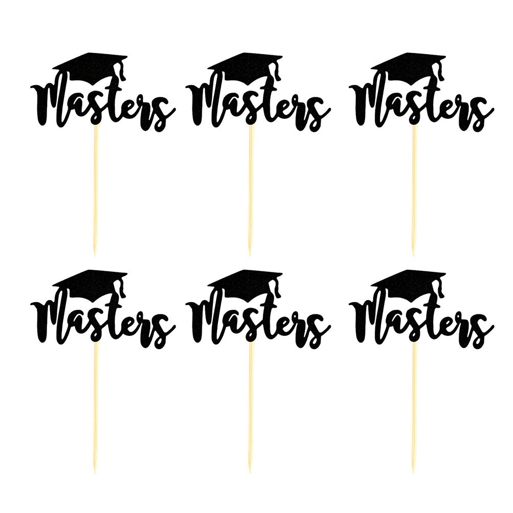 Amosfun Graduation Cake Toppers - Doctoral & Masters Hat Shaped Paper Cake Decorations for Cupcakes | Perfect for Graduation Party Supplies & Celebration Decor | Ideal for Graduation Ceremonies, School Parties & Academic Celebrations
