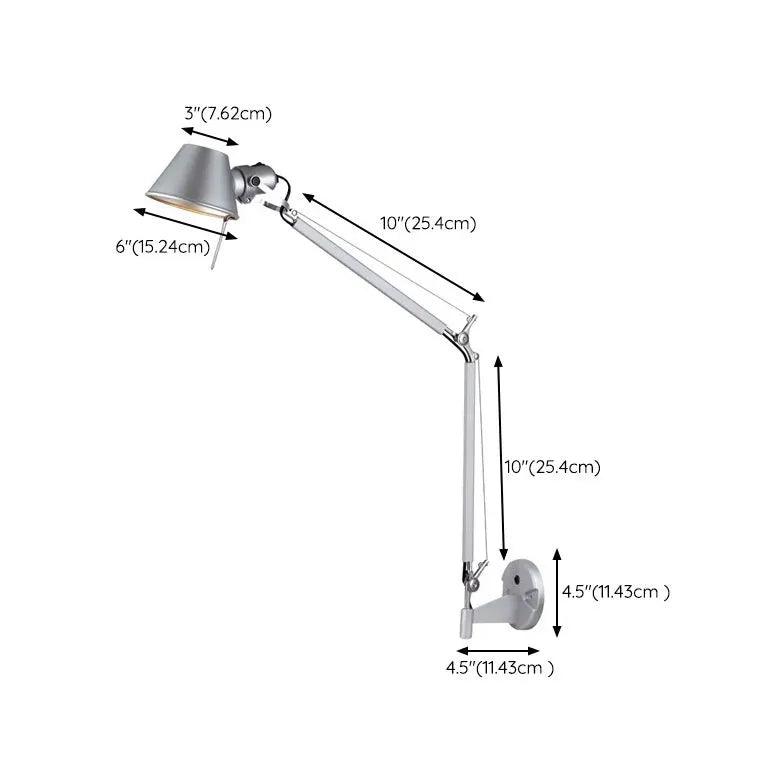 Silver Wall Light Plug in - Modern Plug-in Sconce for Bedroom, Living Room & Hallway Lighting - Energy Efficient LED Wall Lamp