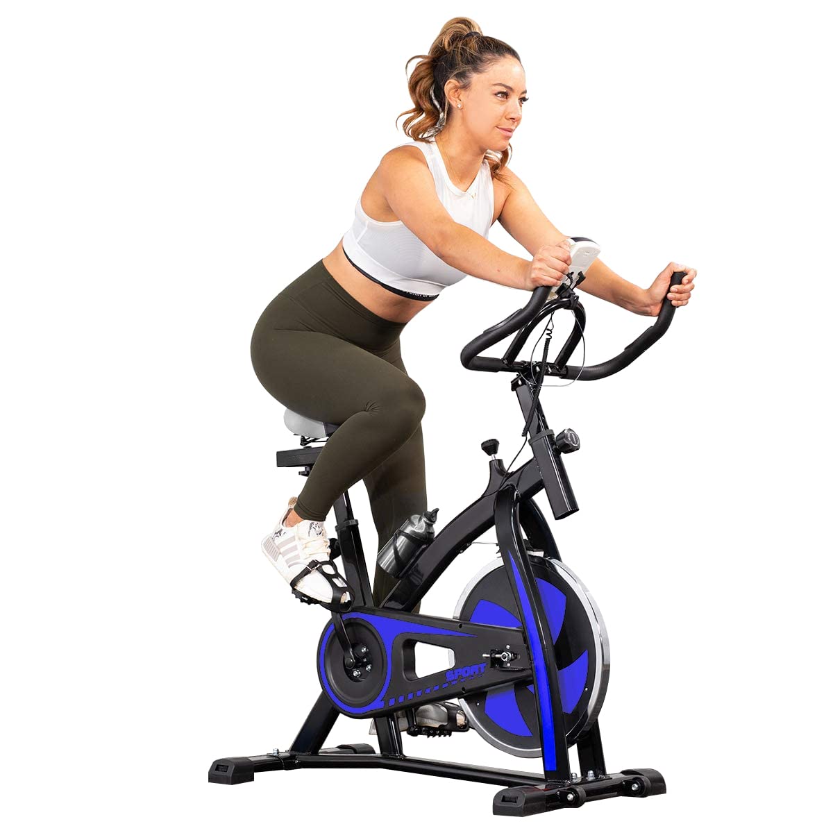 XtremepowerUS 22lb Flywheel Exercise Bike - Heavy Duty Stationary Bike for Home Gym Workouts | Perfect for Cardio, Weight Loss & Indoor Cycling Training