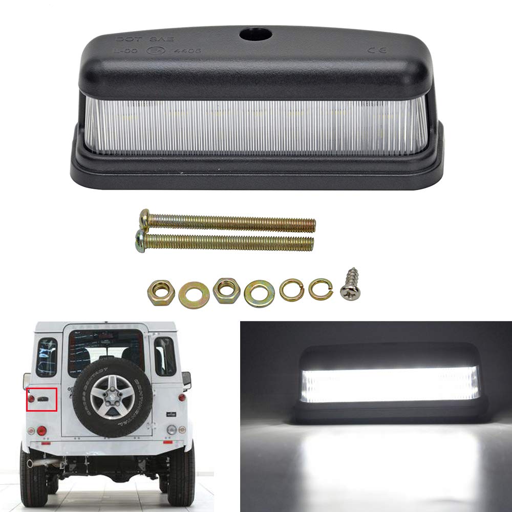LED License Plate Light Bulbs - OEM Fit for Land Rover Defender 90 & 110 (1990-2016) - Bright White Rear Tail Lights for Enhanced Visibility & Style | Perfect for Off-Roading, Night Driving & Vehicle Customization