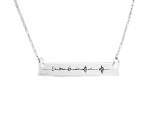 Personalized Sound Wave Necklace - Custom Voice Waveform Jewelry for Anniversary, Wedding & Romantic Gifts | Perfect for Couples, Music Lovers & Special Occasions