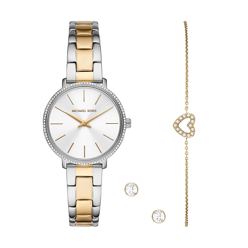 Michael Kors Women's PYPER Watch - 32mm Stainless Steel Case & Band, Two-Hand Movement | Elegant Dress Watch for Work, Date Night & Special Occasions