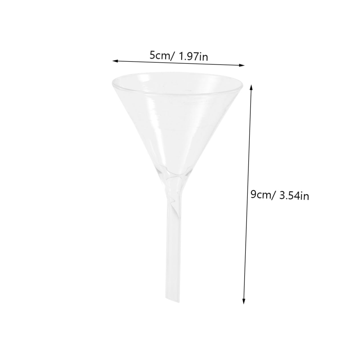 Premium Clear Glass Water Bottle with Stainless Steel Funnel - Chemistry Feeding Funnel for Lab Use, Home Brewing & Outdoor Activities - BPA-Free, Leak-Proof Design for Liquids & Powders