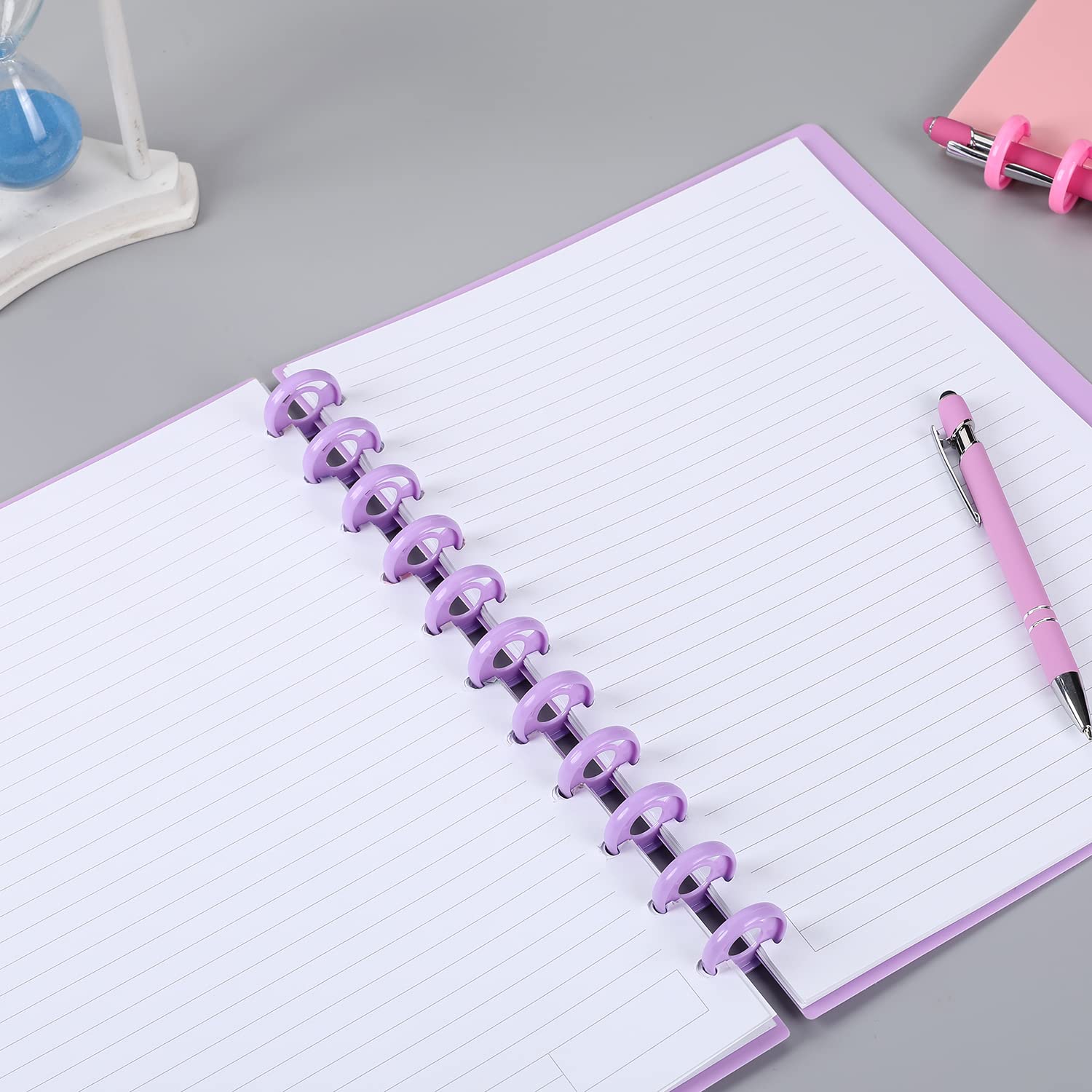 Heart-Shaped Plastic Discbound Binding Rings for Notebooks & Planners - Metallic Yellow | DIY Planner Accessories, School Supplies, Office Organization