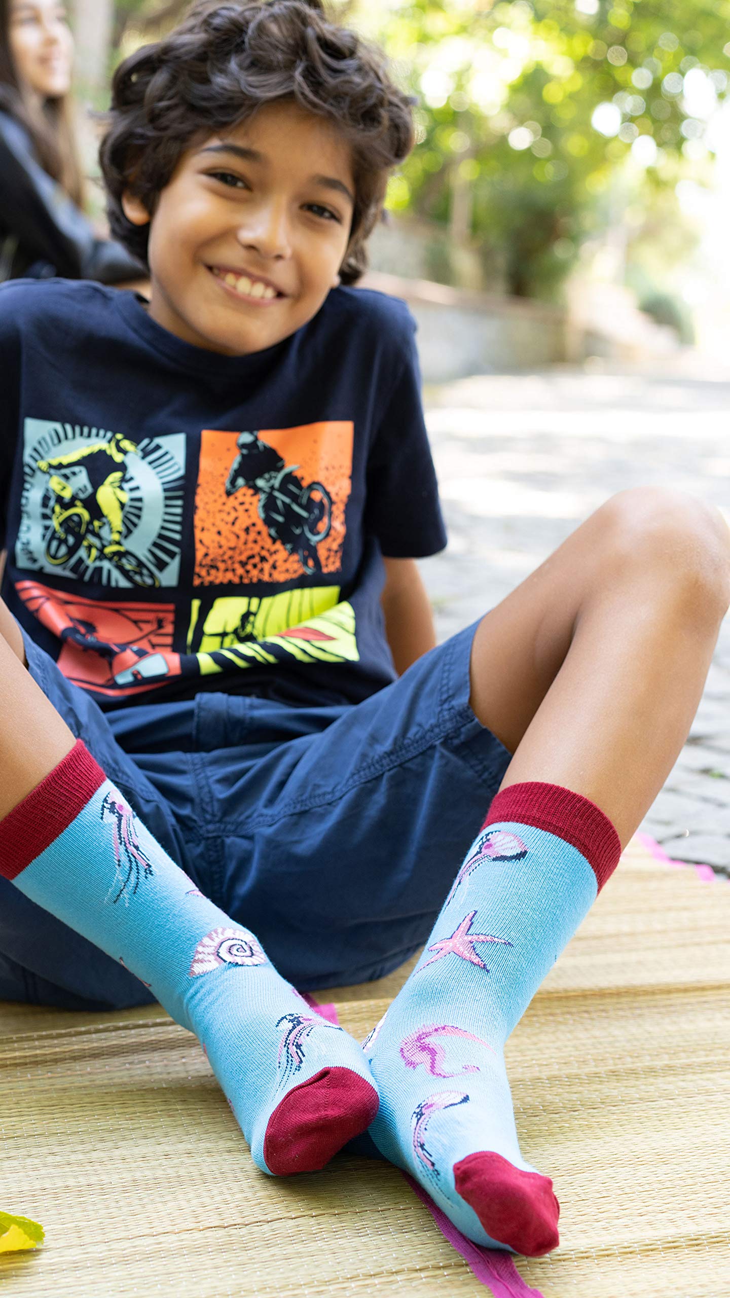 Kids 5-Pair Fun Colorful Cotton Crew Socks Gift Set - Soft Dress Socks for Boys & Girls - Perfect for School, Parties & Everyday Wear