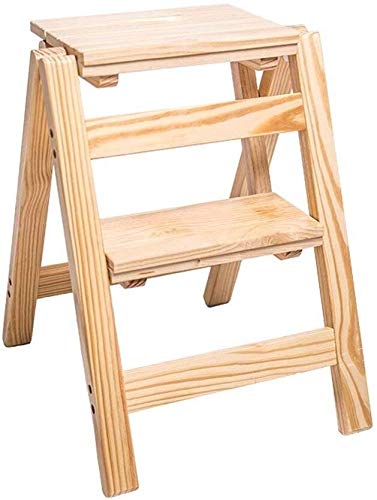 Foldable Wooden Step Stool for Home & Office - Multifunctional Climbing Stool for Kitchen, Library, and Indoor Use - Space-Saving Ladder Stool for Adults & Kids