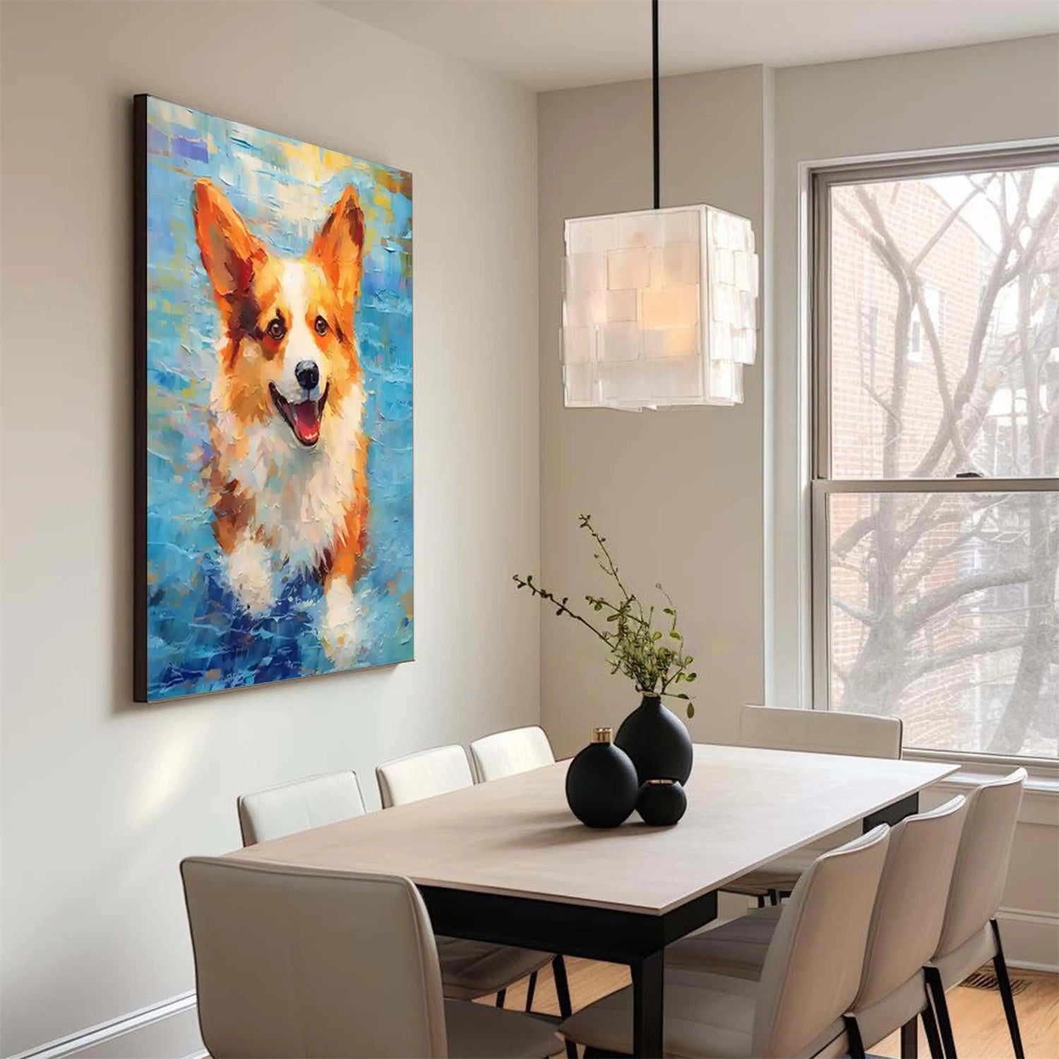 Animal Art Painting #AP150 - Handmade Canvas Wall Decor for Living Room, Bedroom & Office - Perfect Gift for Pet Lovers & Home Decor