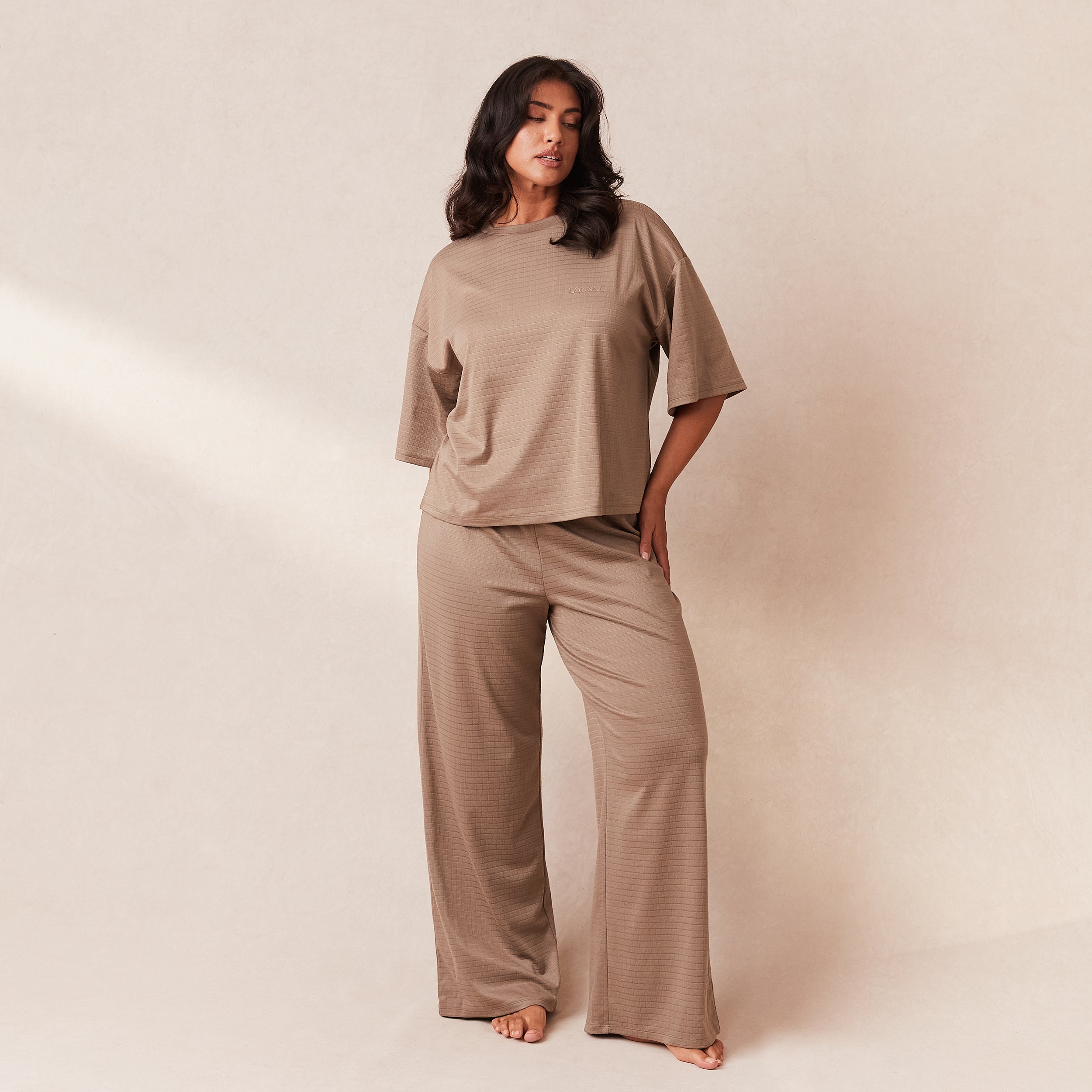 Cozy Classic Fleece Oversized Pajama Pants for Women - Soft & Warm Winter Sleepwear, Lounge Pants - Perfect for Home Relaxing, Sleeping & Cold Weather Comfort (Fawn Color)