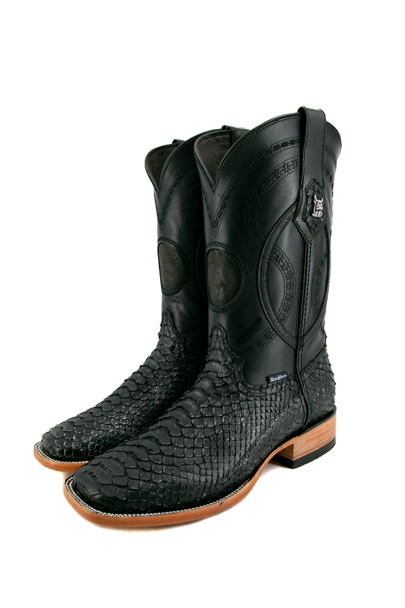 Exotic Python Square Toe Cowboy Boots for Men & Women - Western Style Fashion Boots for Rodeo, Country Music Festivals & Night Out