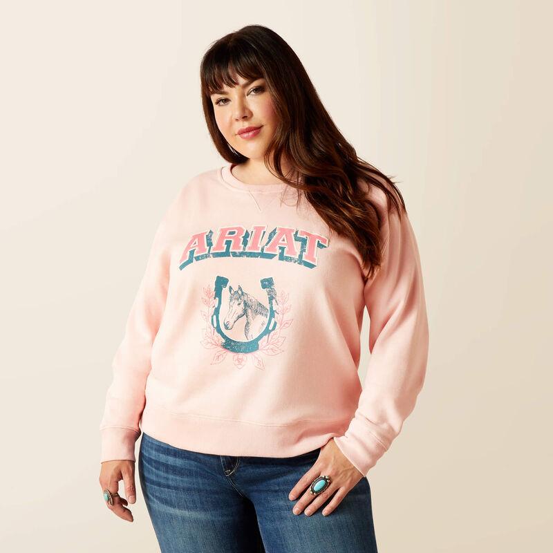 Blushing Rose Women's College Sweatshirt - Cozy Pullover for Campus, Dorm & Casual Wear | Trendy College Apparel for Students