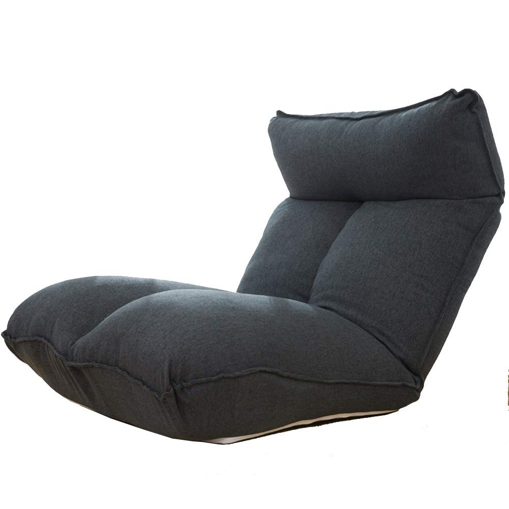 Adjustable Reclining Patio Lounge Chair - Foldable Outdoor Sofa with Backrest for Balcony, Bedroom, Living Room & Guest Room (Black) - Perfect for Relaxing, Sunbathing & Lounging in Your Garden or Poolside