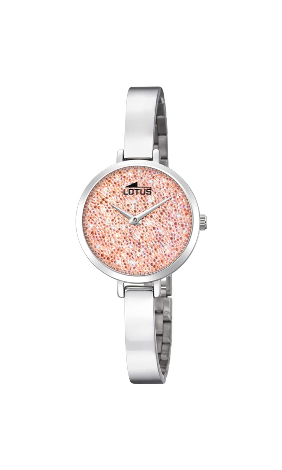 LOTUS Women's Watch with Swarovski Crystals - Pink Dial Stainless Steel Band (Model 18561-4) | Elegant Dress Watch for Women, Perfect for Parties, Weddings & Special Occasions