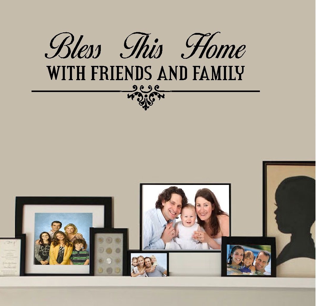 Bless This Home with Friends and Family Wall Decal - 10