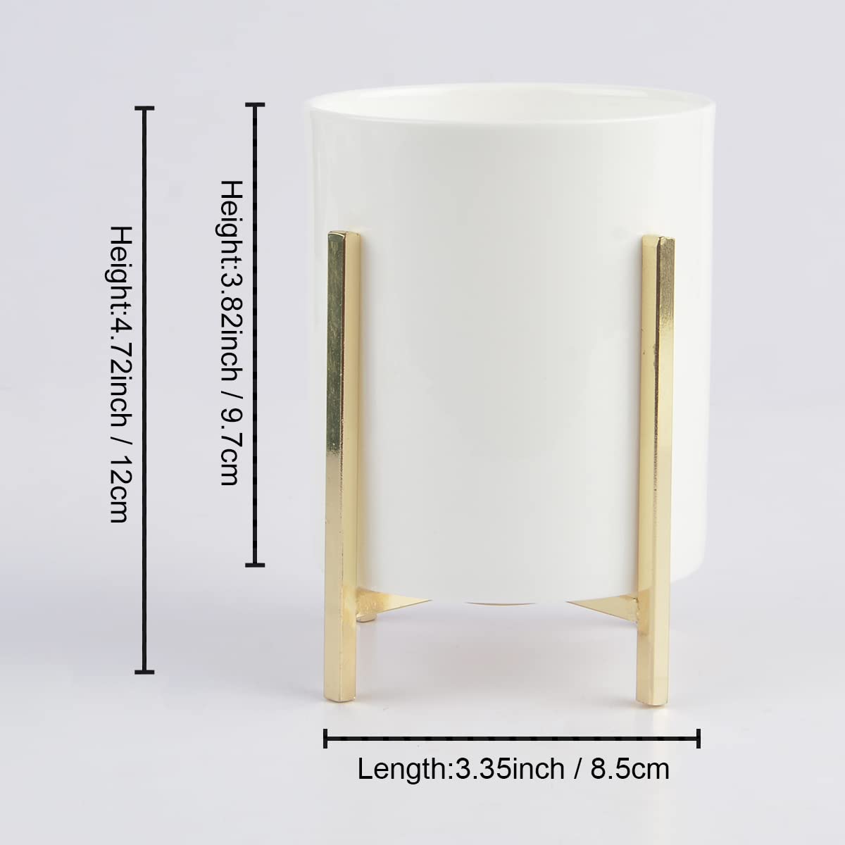 Elegant Gold Ceramic Pen Holder - Stylish Desk Organizer for Women & Girls | Perfect for Office, Home, or School Workspace Accessories