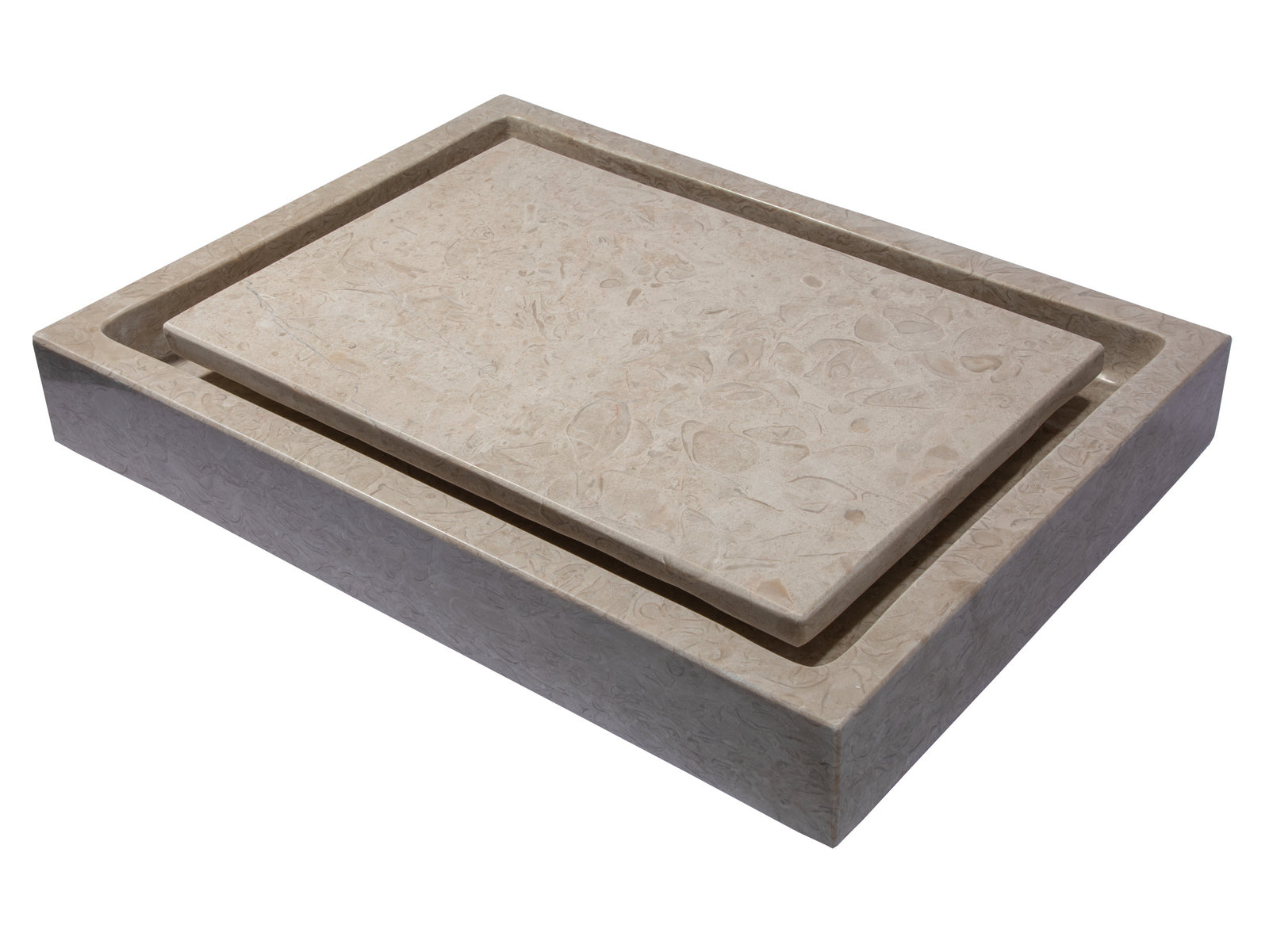 Luxury Rectangular Infinity Pool Sink - Premium Polished Penny Grey Marble for Modern Bathroom & Spa | Elegant Vanity Basin for Contemporary Home Design