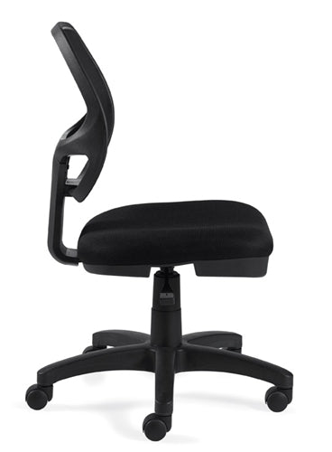 Ergonomic Mesh Back Task Chair Without Arms by Offices To Go (OTG11642B) - Perfect for Home Office, Gaming & Workspaces
