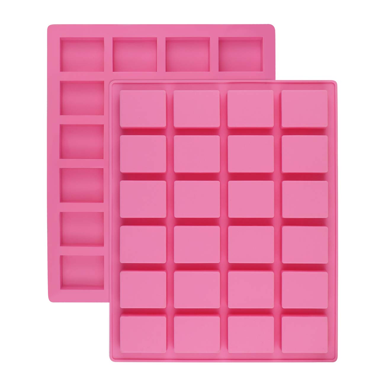 24-Cavity Rectangle Silicone Candy Mold for Caramel, Chocolate Truffles, Whiskey Ice Cubes & Fondant - Perfect for Baking, Candy Making, Cocktail Ice & DIY Desserts