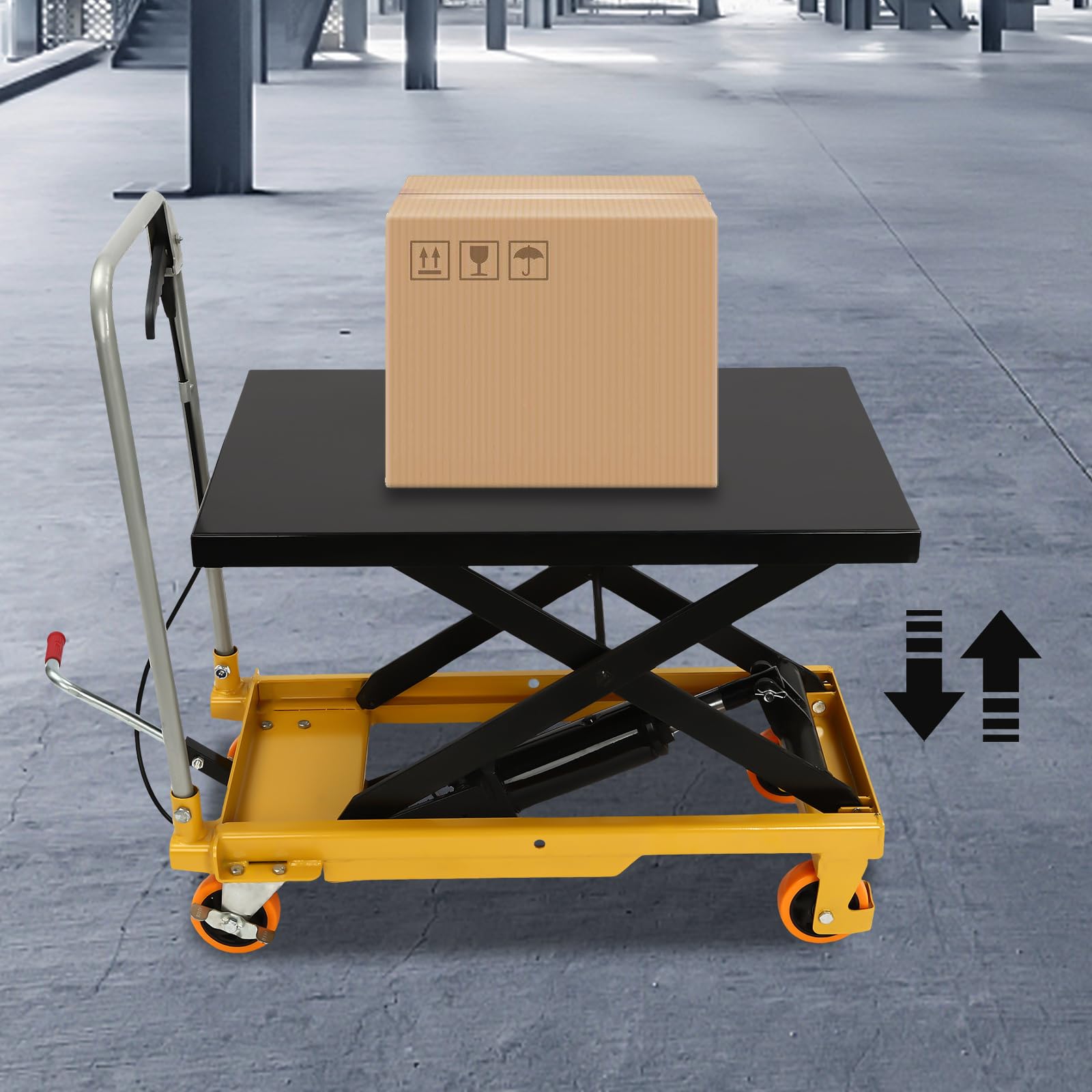 500lbs Hydraulic Lift Table Cart - 28.5