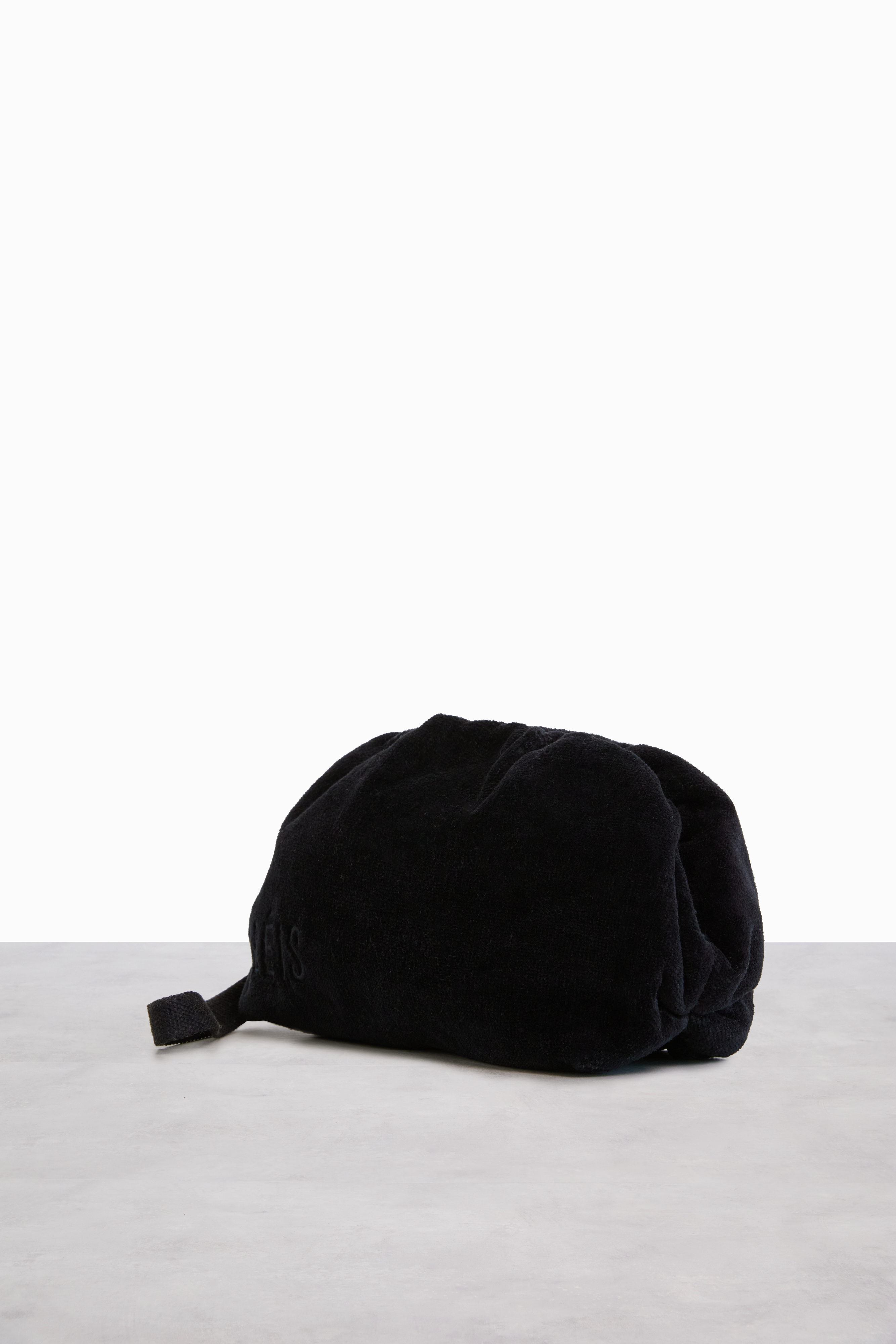 Black Terry Cosmetic Clutch Bag for Women - Soft Travel Makeup Pouch - Perfect for Gym, Beach & Everyday Essentials Storage