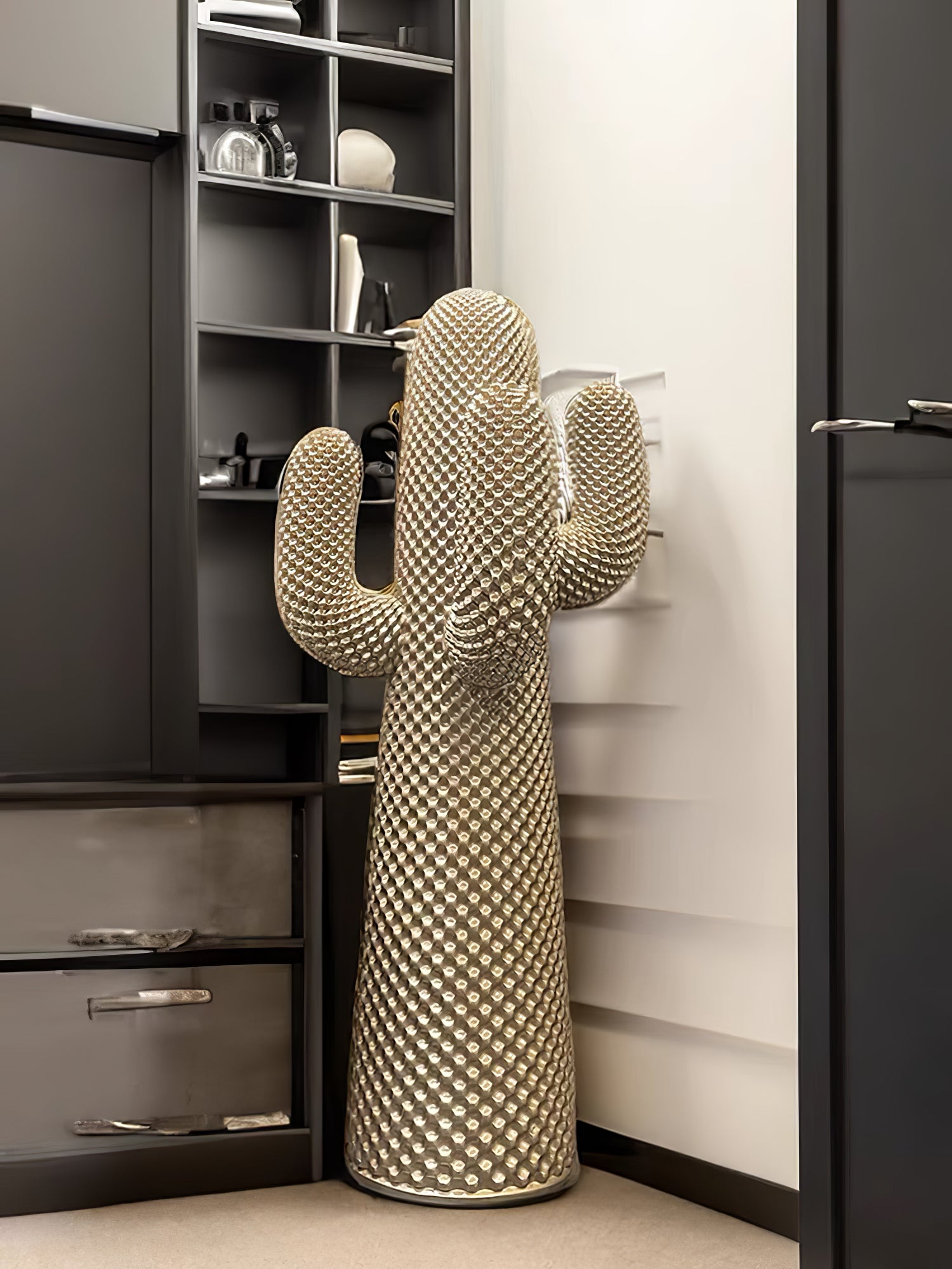 Modern Mello Sculptural Cactus Coat Rack - Stylish Wall Mounted Entryway Organizer for Hats, Scarves & Jackets - Perfect for Home, Office or Dorm Decor