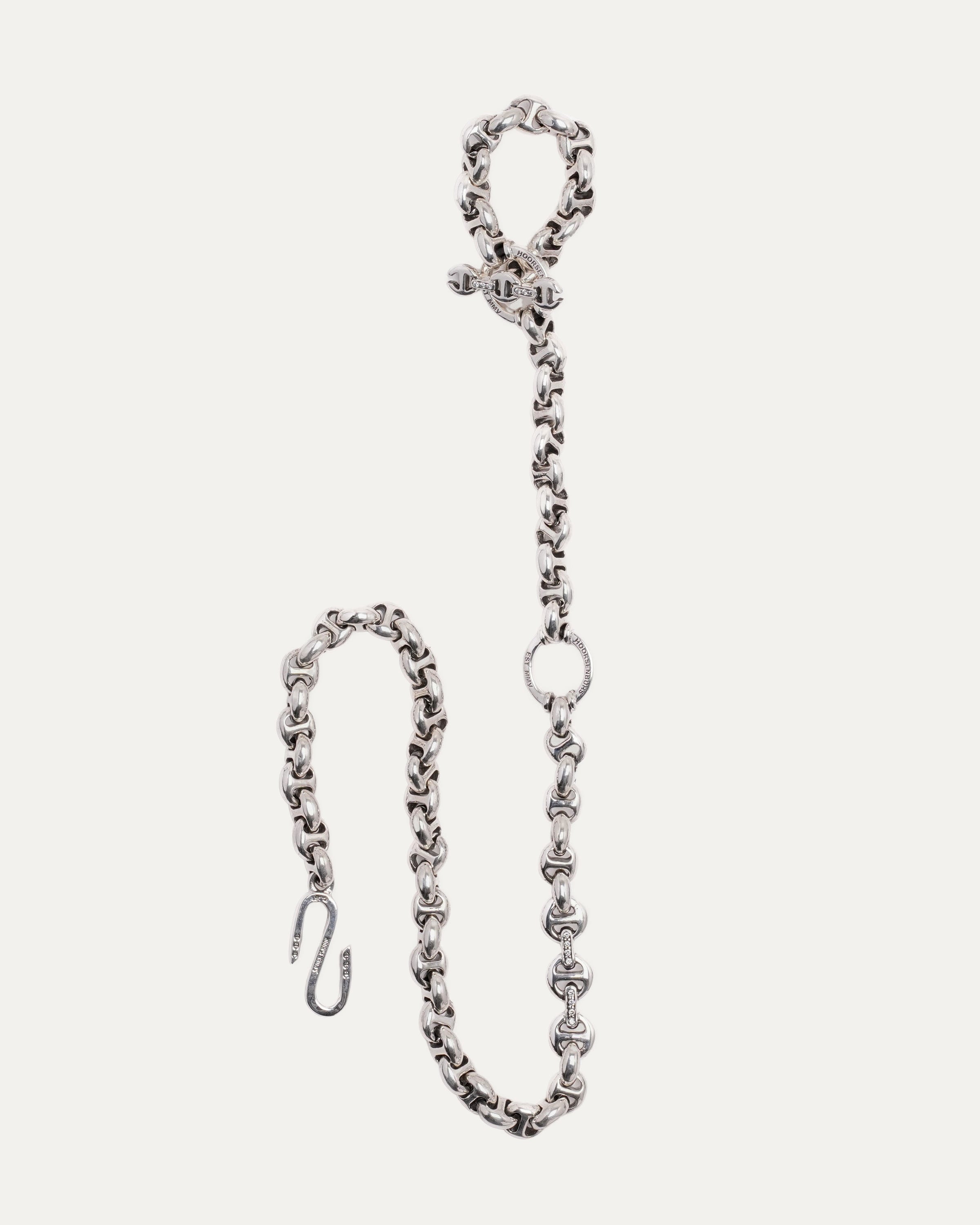 10MM Open Link Wallet Chain with Diamond Toggle - Stylish Hip Hop Accessory for Men & Women | Perfect for Jeans, Belts & Biker Fashion