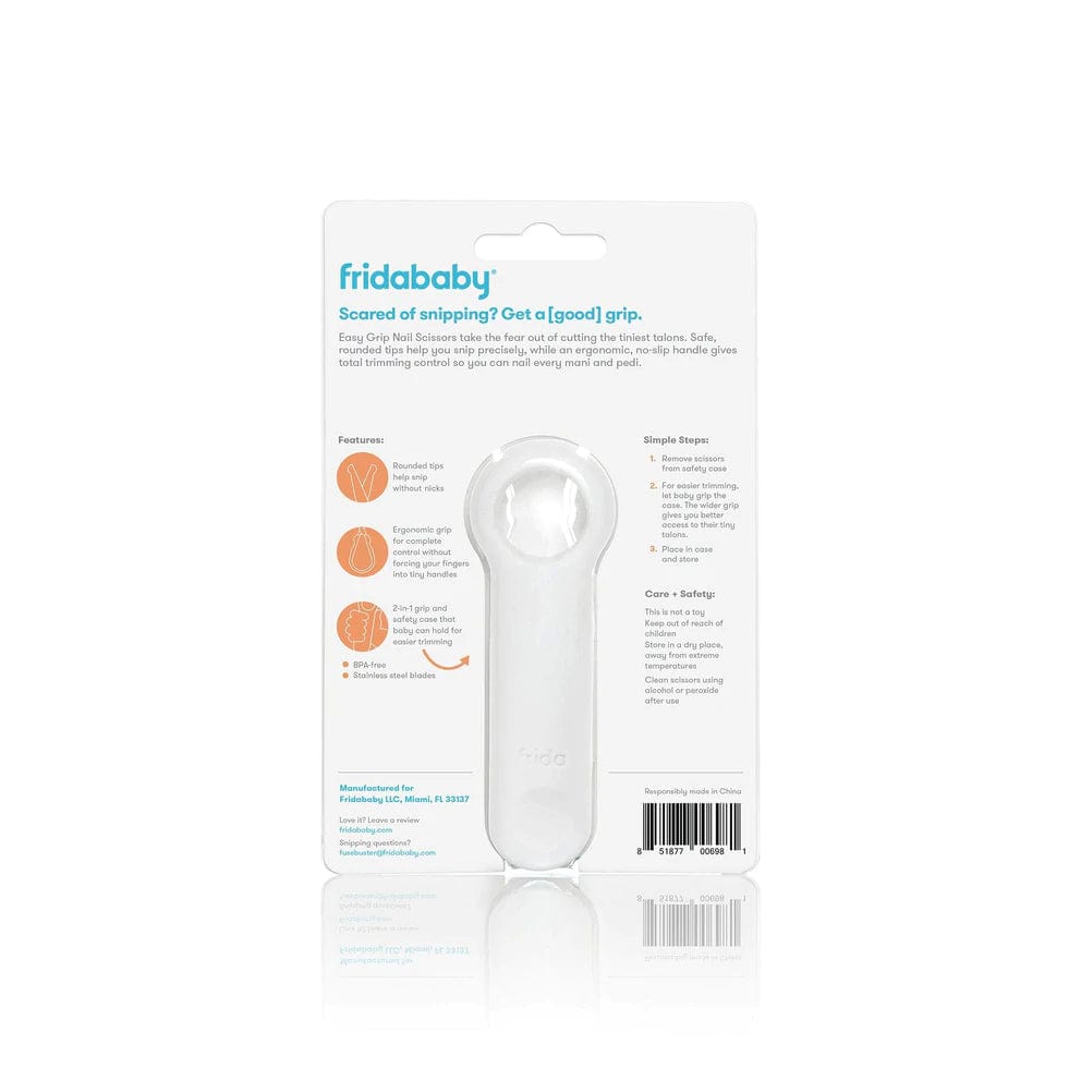 Fridababy Baby Nail Scissors - Safe & Precise Infant Nail Clippers for Newborns & Toddlers - Perfect for Gentle At-Home Baby Grooming & Care
