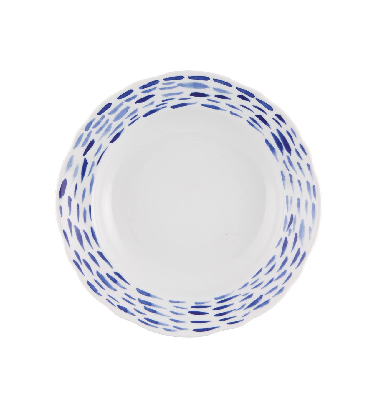 Vista Alegre Folkifunki Blue Soup Plates - Set of 4, Handcrafted Ceramic Dinnerware for Everyday Use & Special Occasions