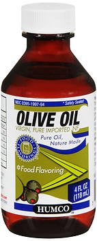 Humco Pure Olive Oil - 4 oz Bottle (Pack of 6) | Extra Virgin Cooking Oil for Baking, Salad Dressing & Skin Care | USDA Organic Certified
