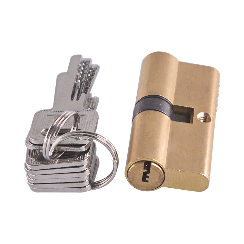 High Security AB Lock Core - 65mm & 70mm Pure Copper Padlock Cylinder with Anti-Theft Brass Key for Entrance Doors | Durable Single Row Marble Lock Mechanism (2-Pack) | Ideal for Home Security, Storage Units & Commercial Properties