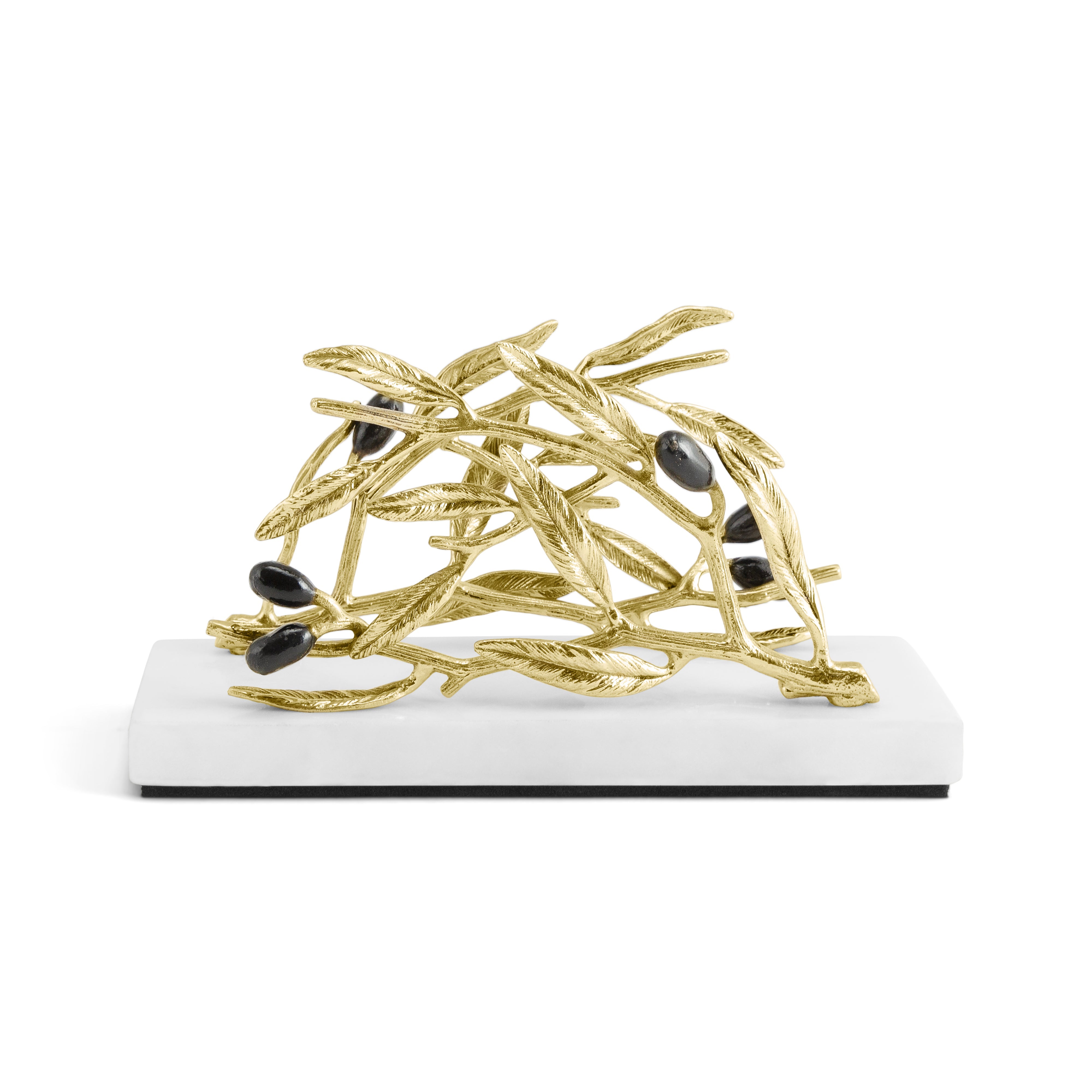 Olive Branch Vertical Napkin Holder - Elegant Tableware Organizer for Dining, Kitchen, and Party Decor