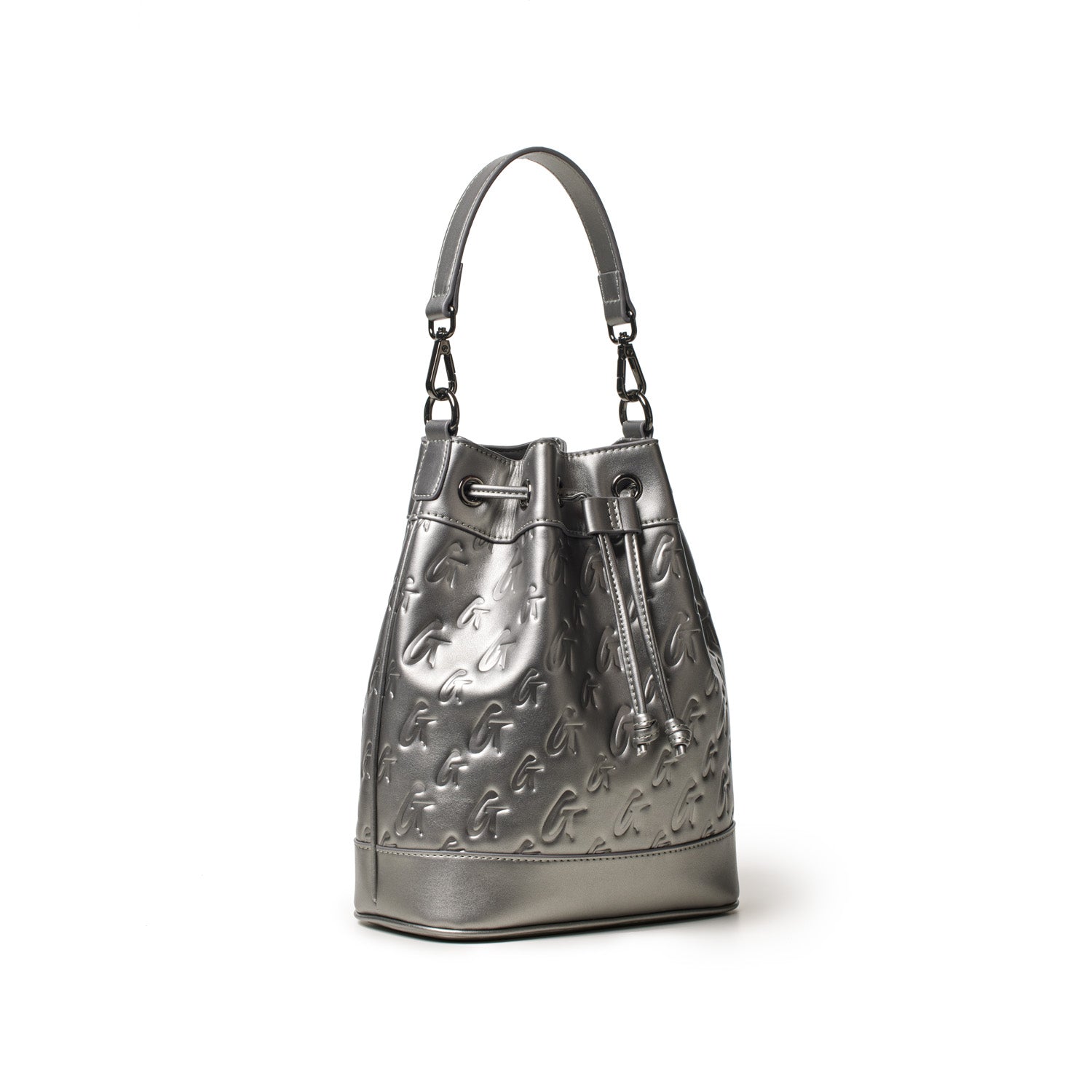 MEDIUM MONOGRAM BUCKET BAG - Platinum Luxury Shoulder Bag for Women | Fashion Designer Handbag for Everyday Use, Travel & Shopping