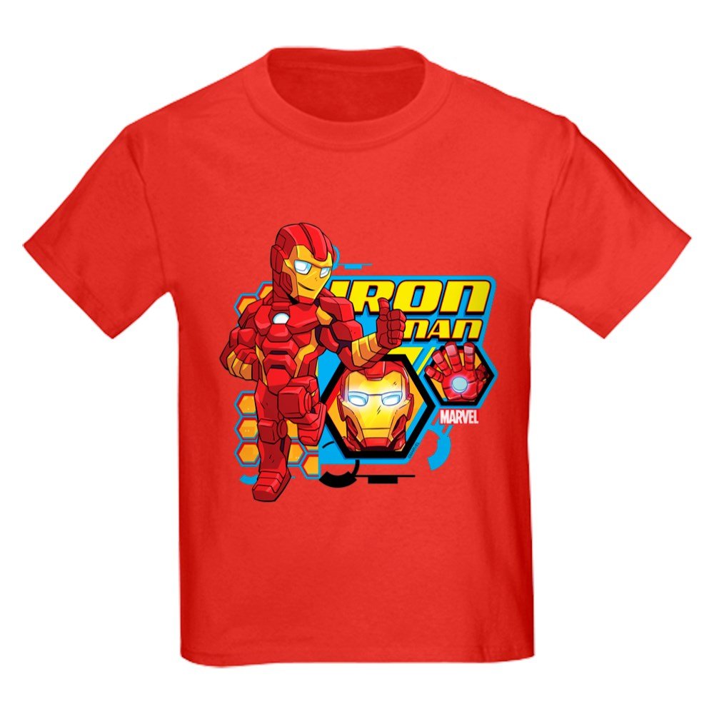 Iron Man Kids Dark T-Shirt - Youth Superhero Tee for Boys & Girls | Perfect for Halloween, Cosplay, and Marvel Fan Gifts