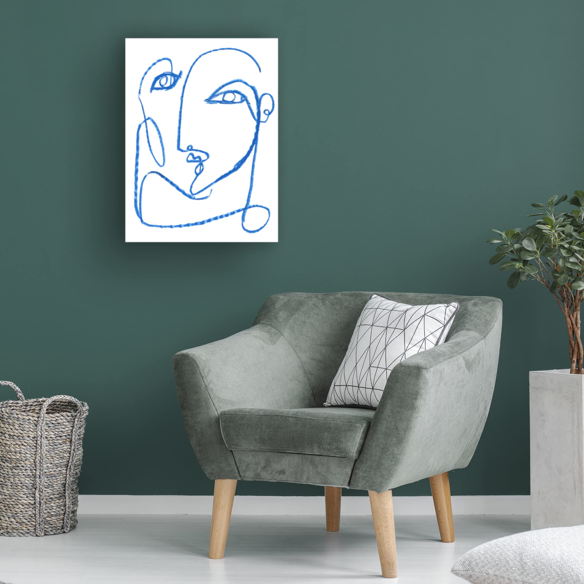 Jennifer Paxton Parker 'Blue Self I' Canvas Art Print - Modern Abstract Wall Decor for Living Room, Bedroom & Office - Trademark Fine Art Collection