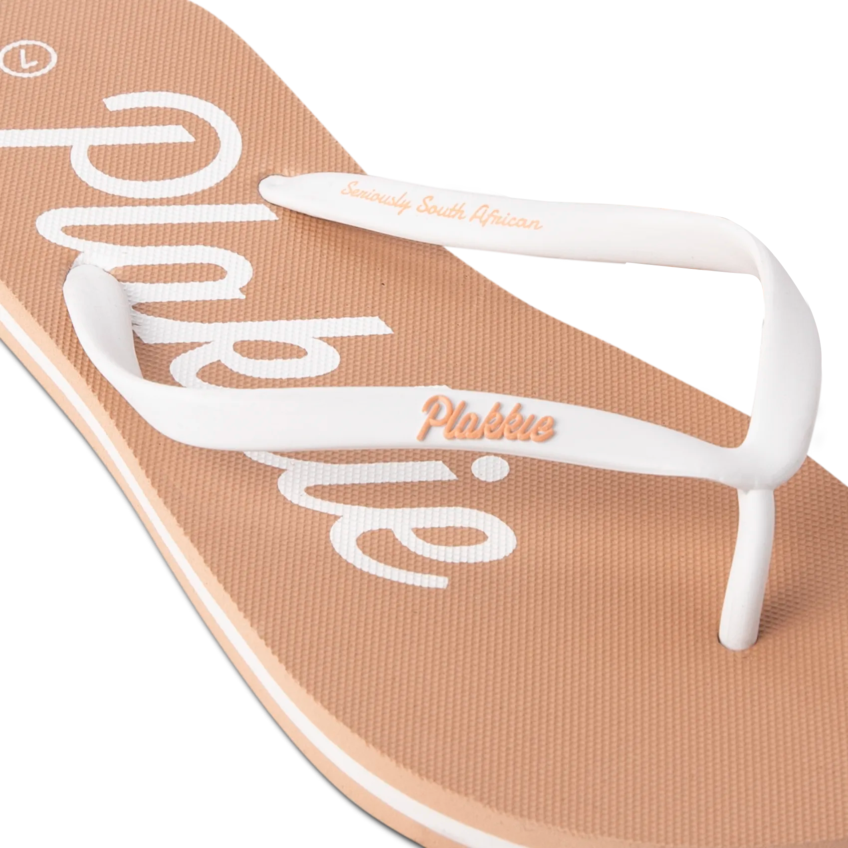 Plakkie Coffee Bay Sandals - Tan and White Comfortable Beach Shoes for Women - Perfect for Summer, Vacation, and Outdoor Adventures