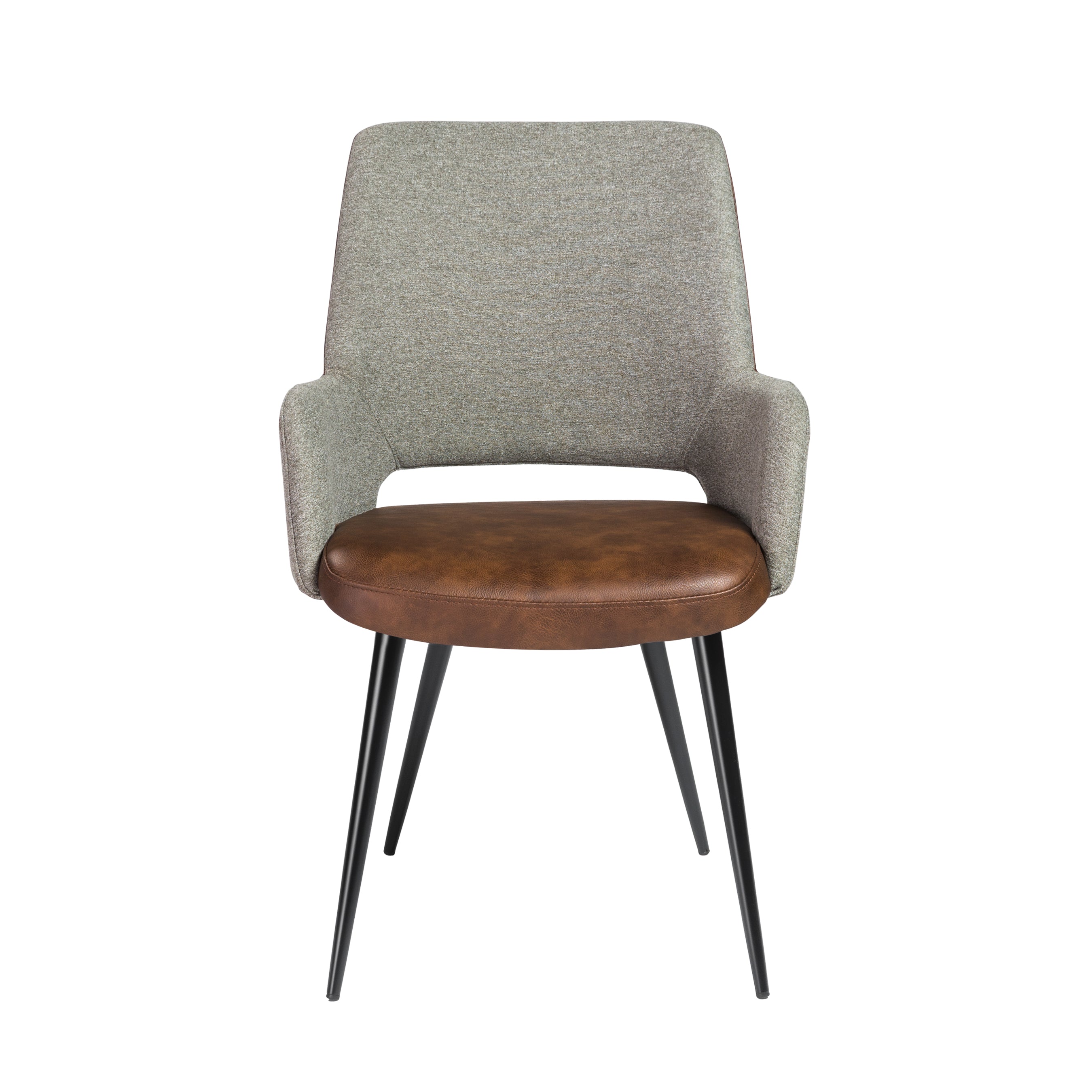 Eurostyle Modern Desi Armchair - Fabric & Leather Upholstered Living Room Chair for Home & Office Comfort