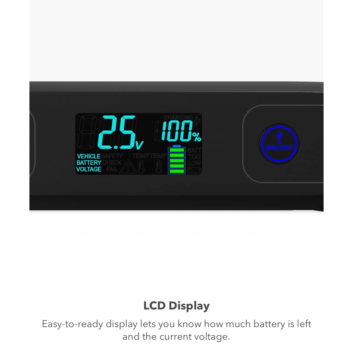 Halo Bolt ACDC Max 55500mWh Portable Power Bank - Emergency Car Jump Starter with AC Outlet, LCD Display & LED Flashlight - Charge Phones, Laptops, CPAP Machines - Perfect for Camping, Road Trips & Power Outages