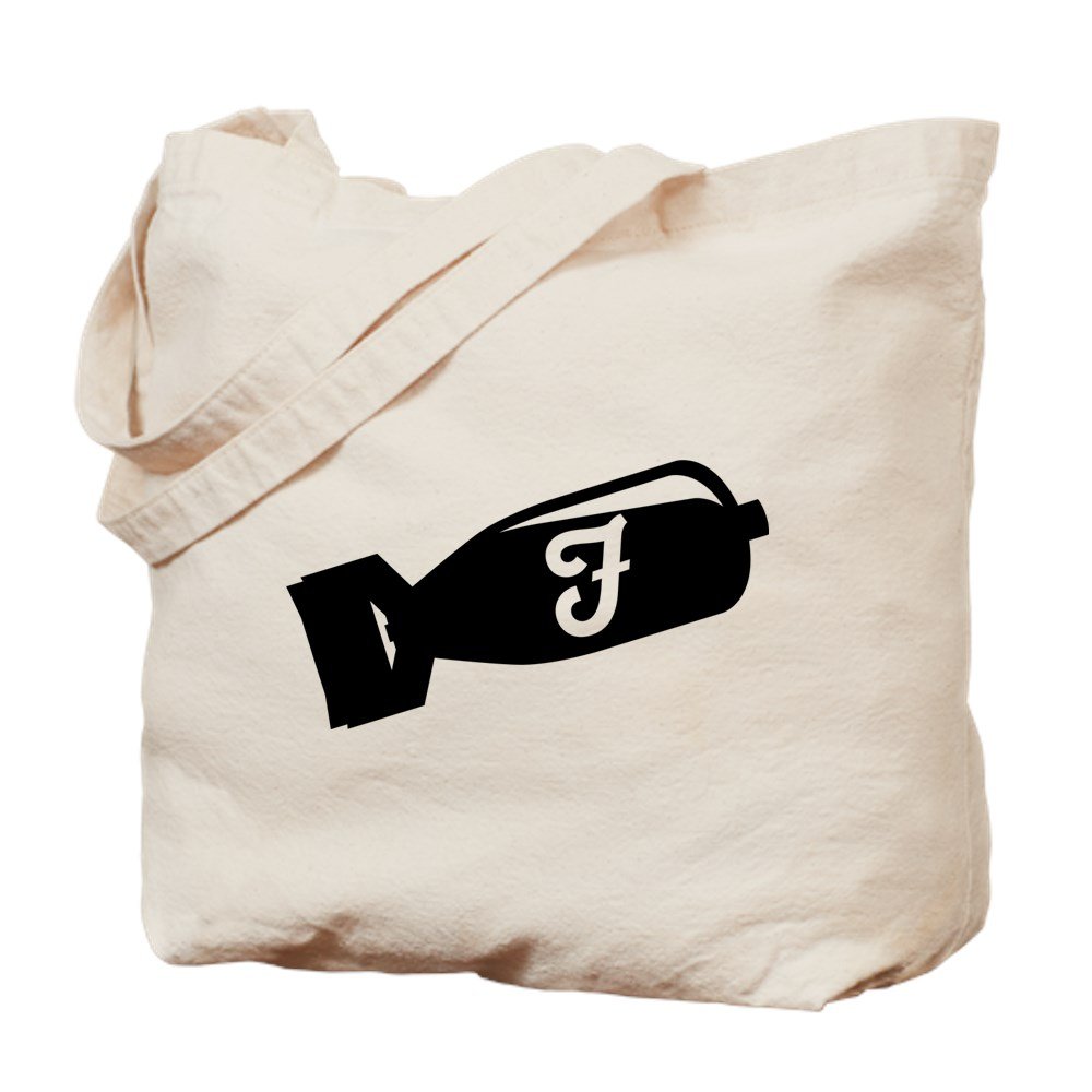 F Bomb Tote Bag - Natural Canvas Reusable Shopping Bag for Groceries, Beach & Everyday Use | Eco-Friendly Cotton Tote with Bold Print