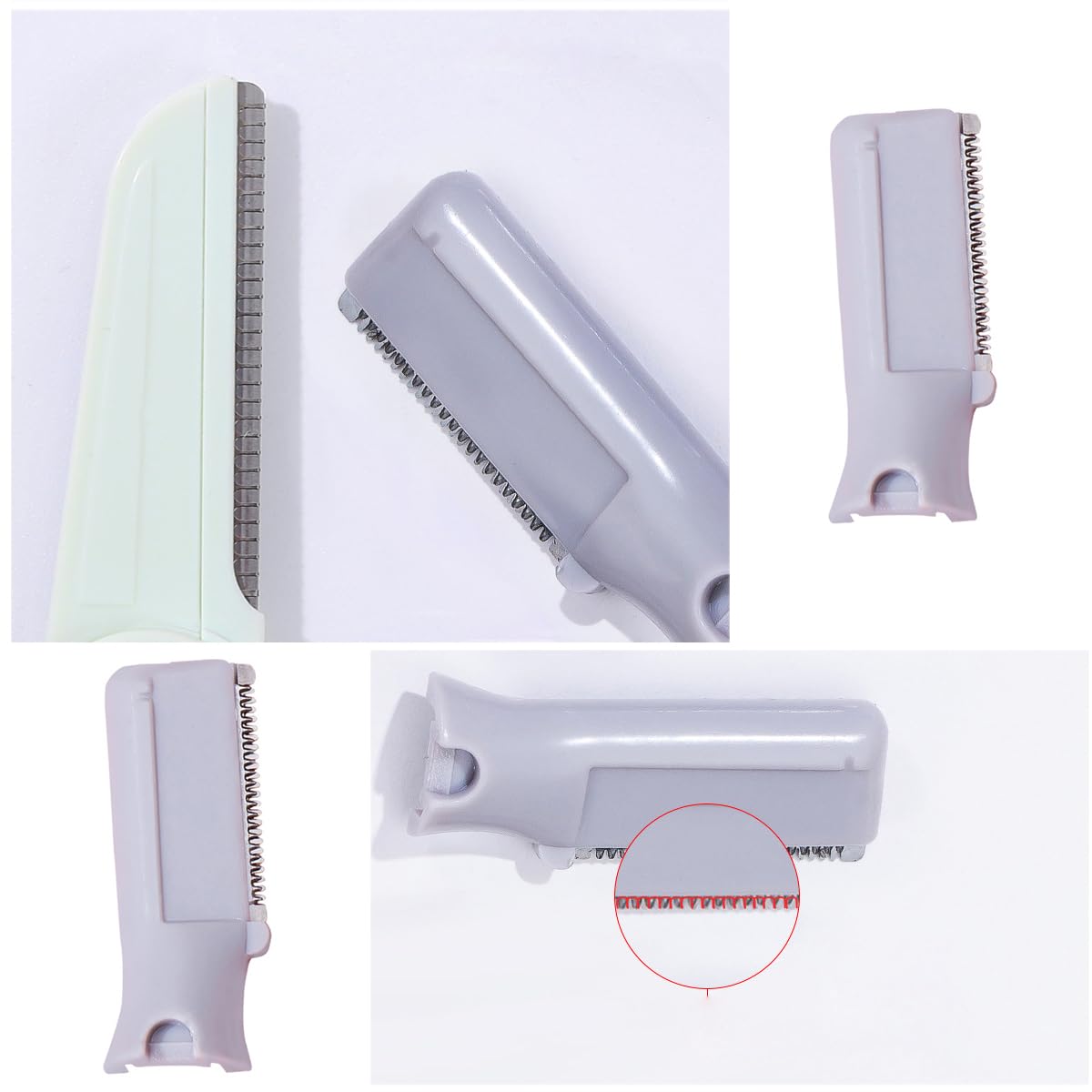 3 Pack Electric Eyebrow Trimmer Replacement Blades - Rechargeable Battery-Powered Precision Trimmer Blades for Women's Facial Hair - Perfect for Eyebrow Shaping, Upper Lip & Chin Hair Removal at Home or Travel