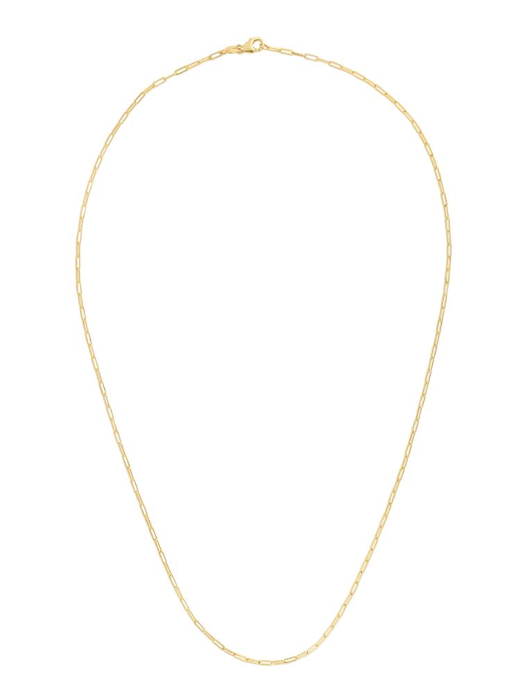 14K Gold 1.5mm Paperclip Chain Necklace - Dainty Minimalist Gold Paper Clip Link Chain for Women - Perfect for Layering, Everyday Wear & Gift Giving