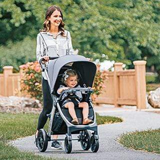 Chicco Bravo Quick Fold Stroller - Lightweight Compact Baby Stroller with One-Hand Fold, Black | Perfect for Travel, Shopping & Everyday Use