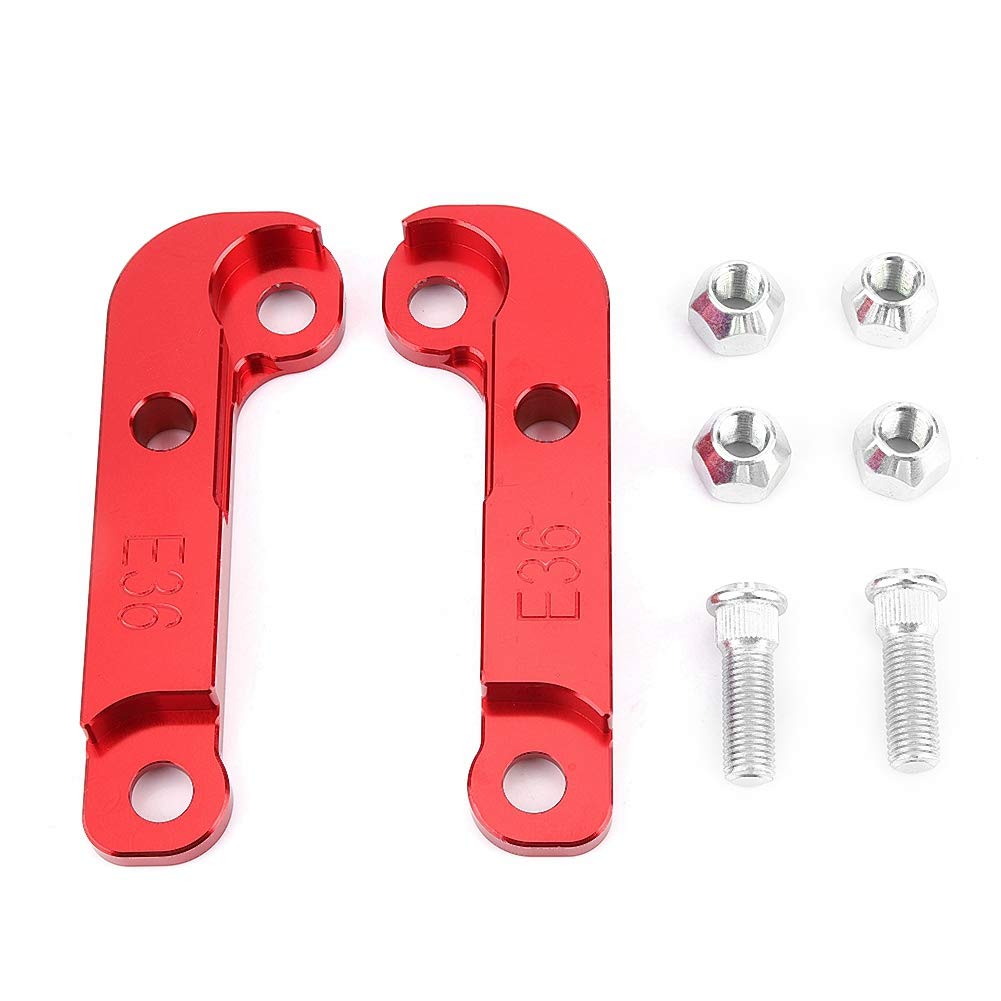 Acouto Aluminum Red Steering Drift Lock Adapter - 25% Increased Steering Angle for BMW E36 - Perfect for Drifting, Track Racing & Performance Driving