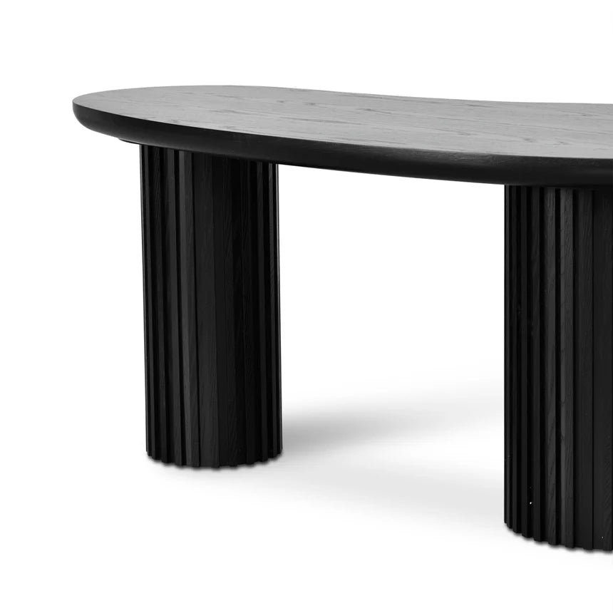 Premium Black Oak Wooden Office Desk 1.7m - Modern Executive Workstation for Home Office, Study Room & Professional Workspace