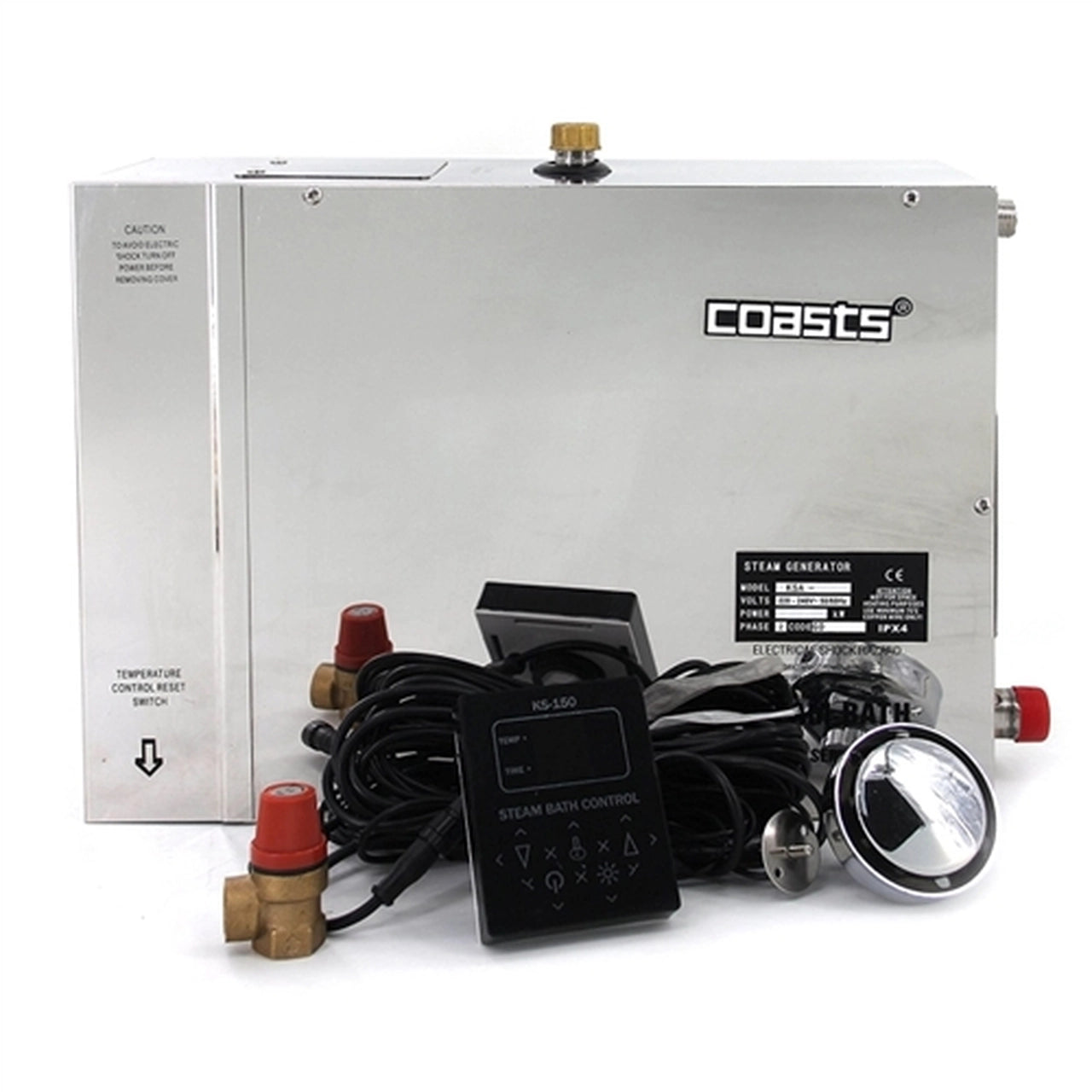 Aleko COASTS 6KW Steam Generator for Home Sauna - 240V with KS150 Controller & KSA60M - Perfect for Spa Relaxation and Steam Therapy Sessions