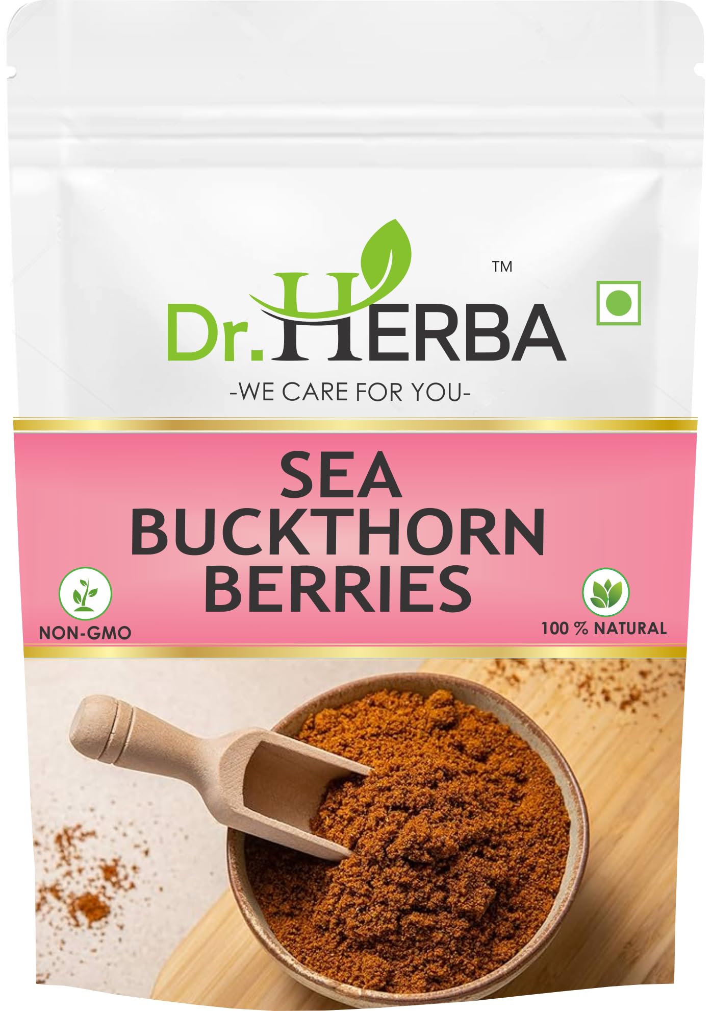 Organic Sea Buckthorn Berry Powder - 100g | Rich in Omega 3, 6, 7, 9, Vitamin E & C | Antioxidant Superfood for Skin, Hair & Immunity | Pure Natural Supplement for Smoothies, Tea & Baking