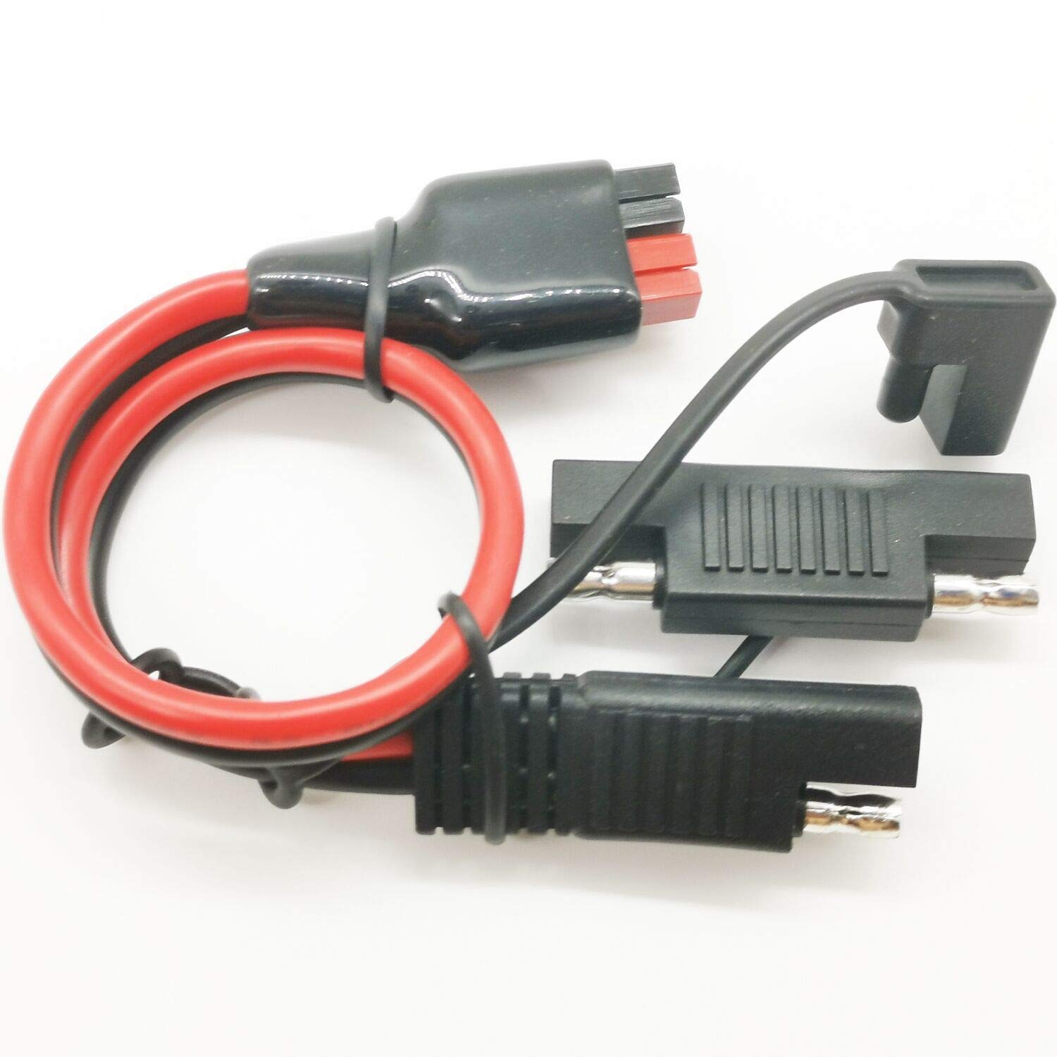 SAE Solar Power Adapter Connector with Extension Cable for Motorcycles & Cars | Includes Polarity Reverse Connector | Ideal for RV, Boat & Off-Grid Solar Systems