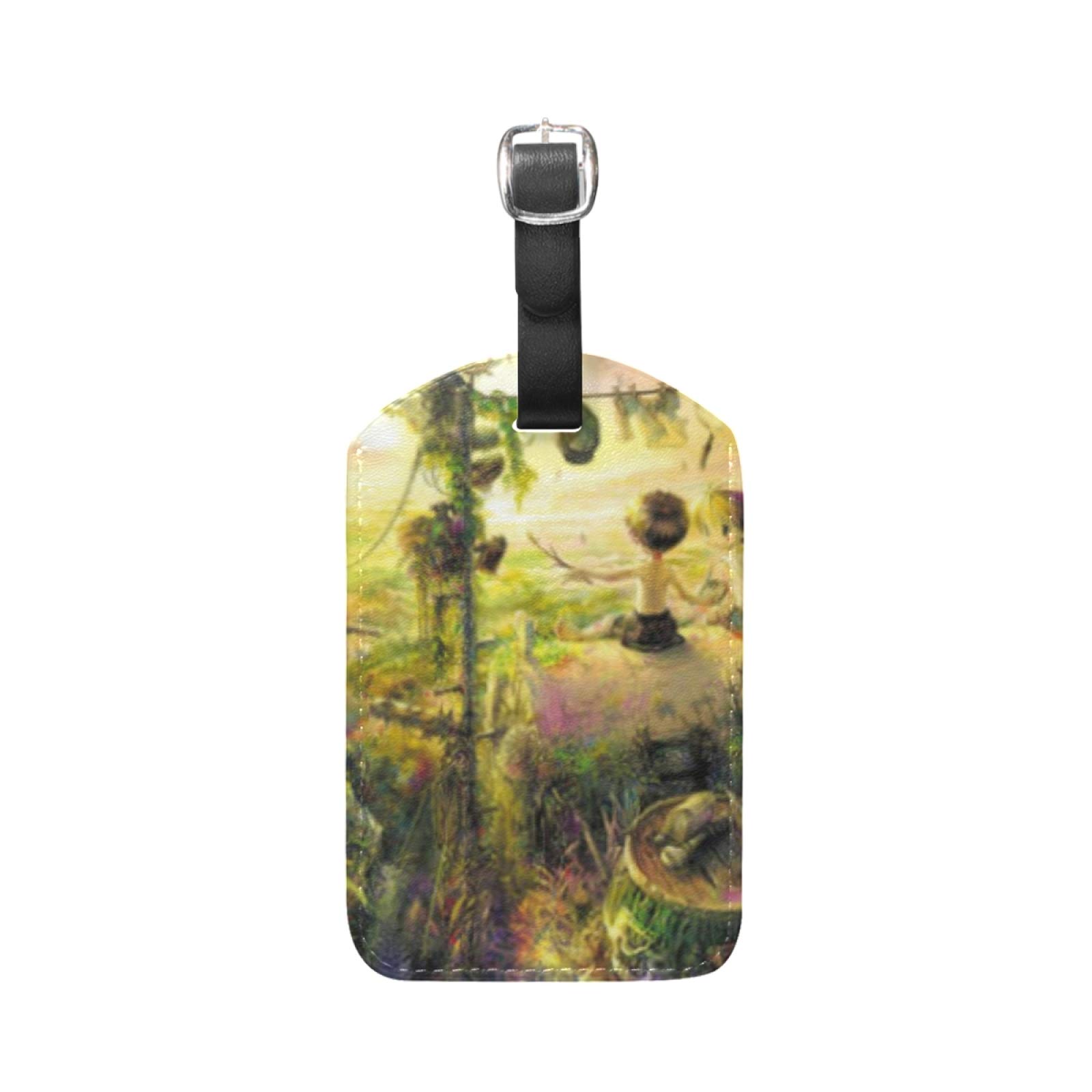 Fairy Tale Magic Luggage Tags - PU Leather Travel Bag Tags with Full Back Privacy Cover - Durable Suitcase Labels for Airports & Vacations - Perfect for Kids & Adults Travel Accessories