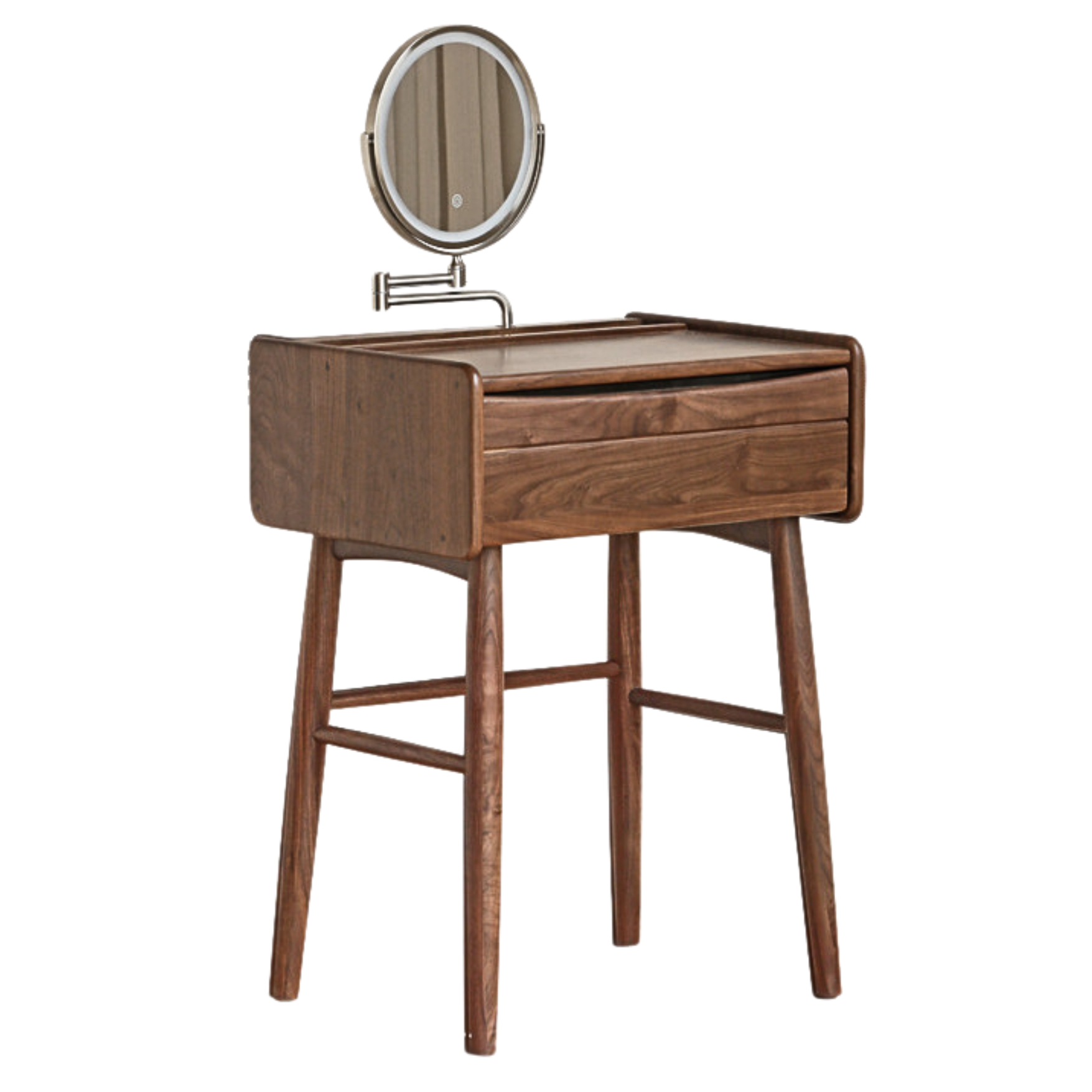 23.6x17.7x45.7 inch / 60x45x116 cm / Rich dark Walnut Color / dressing table + mirror