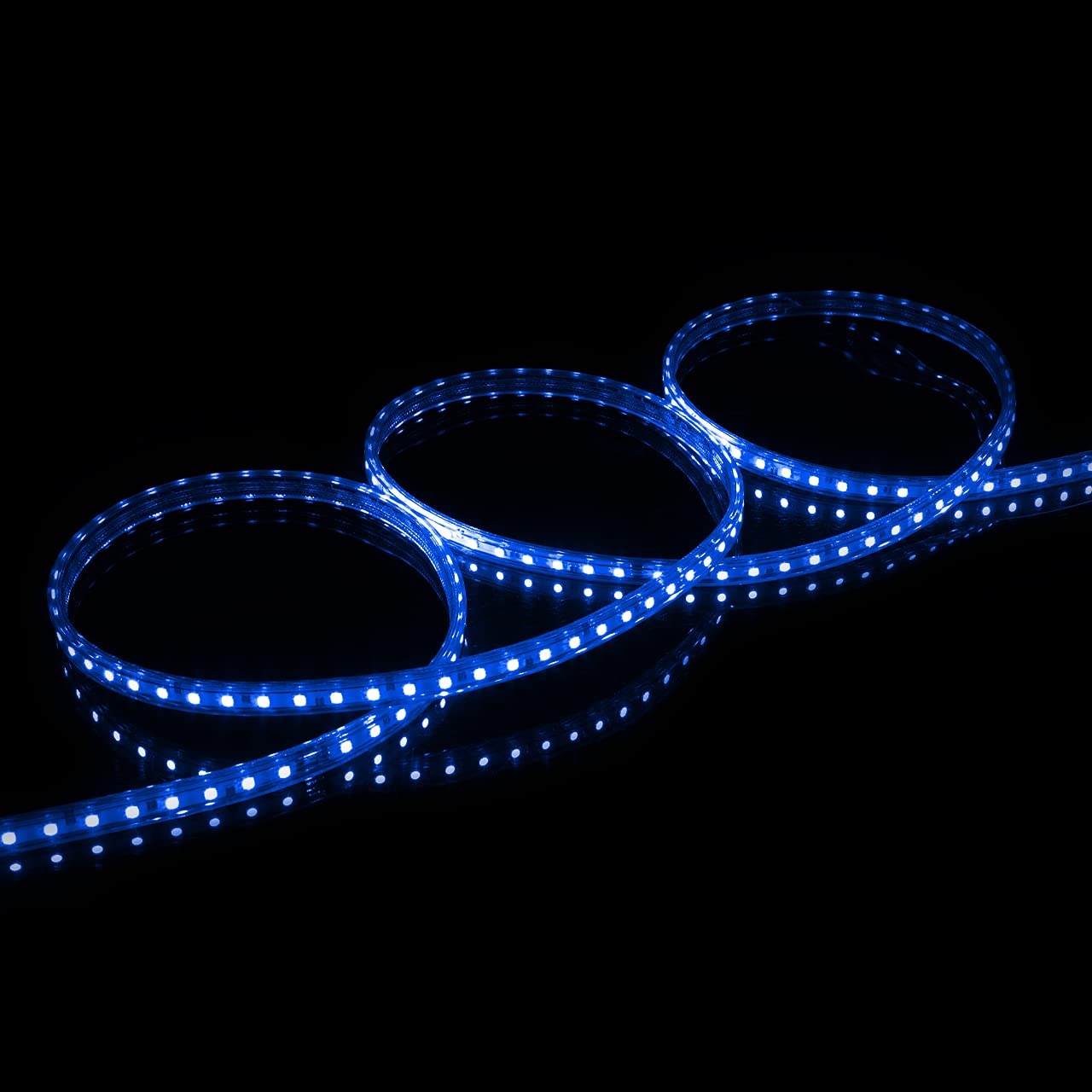 Blue LED Strip Light 120V High Output SMD 3528 - 148ft Flexible RGB Tape Lights for Bedroom, Kitchen, Living Room, Party & Home Decoration